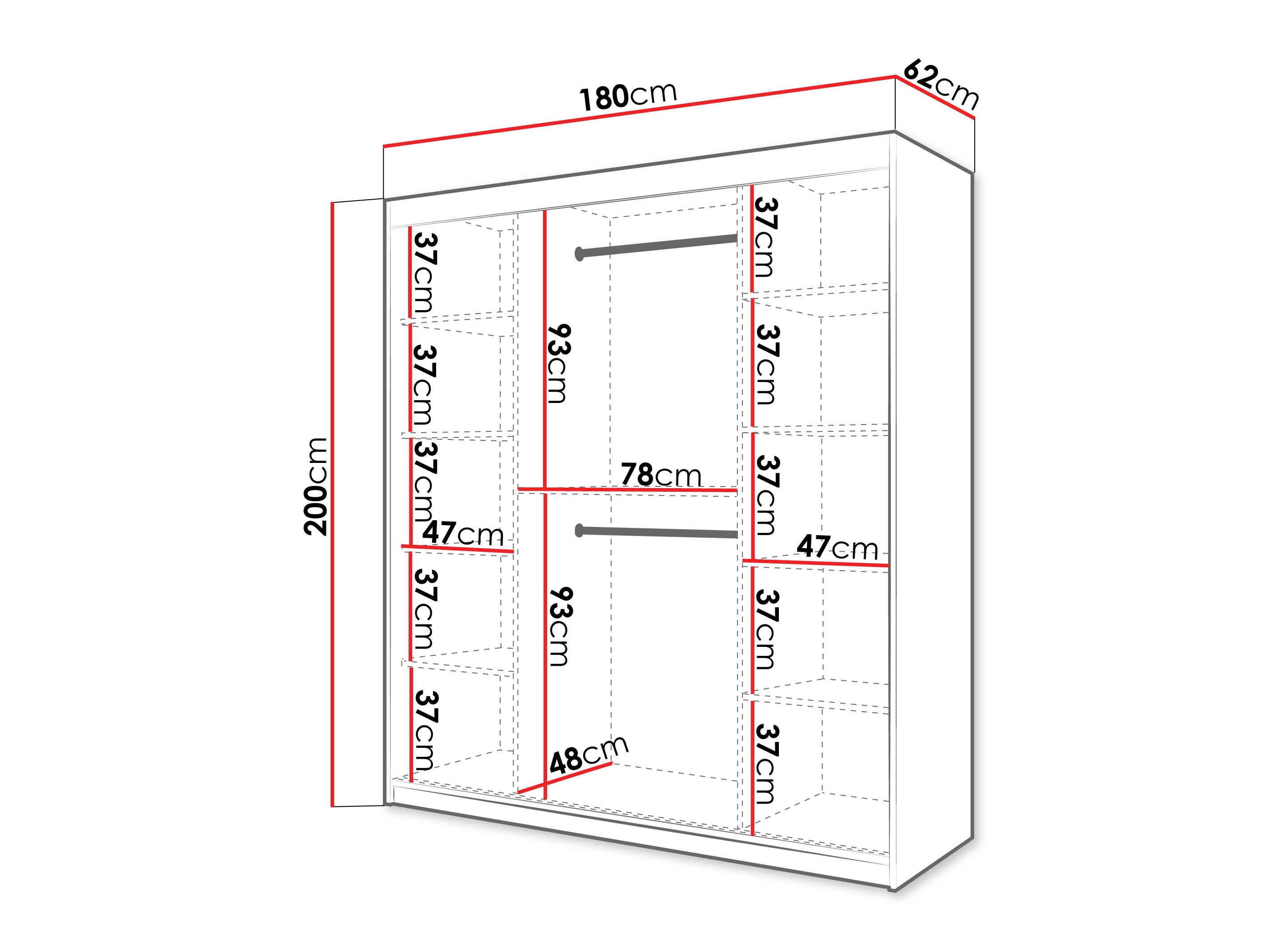 Wardrobe Hartford 578 (White)