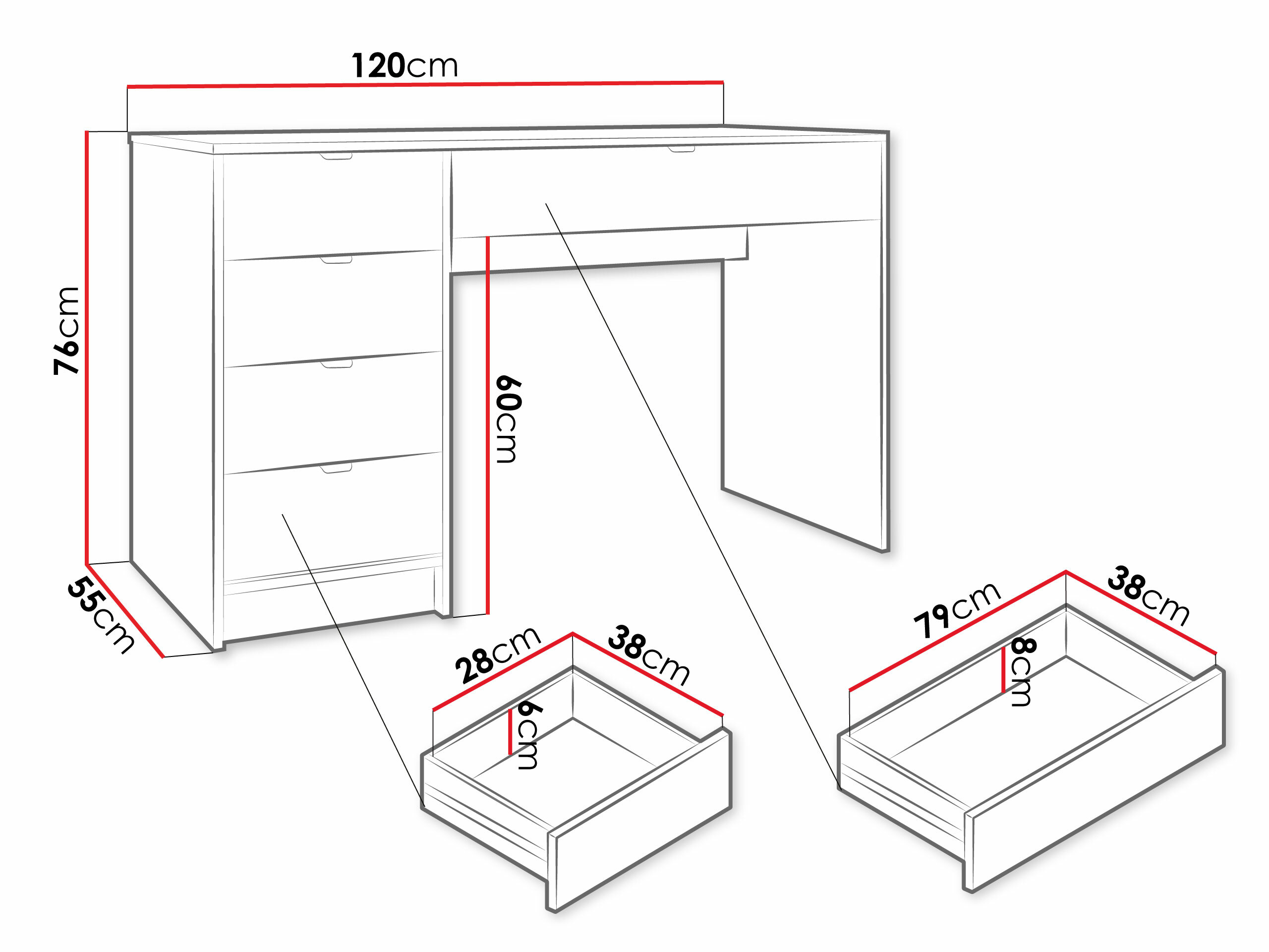 Desk Comfivo Papilio (White)