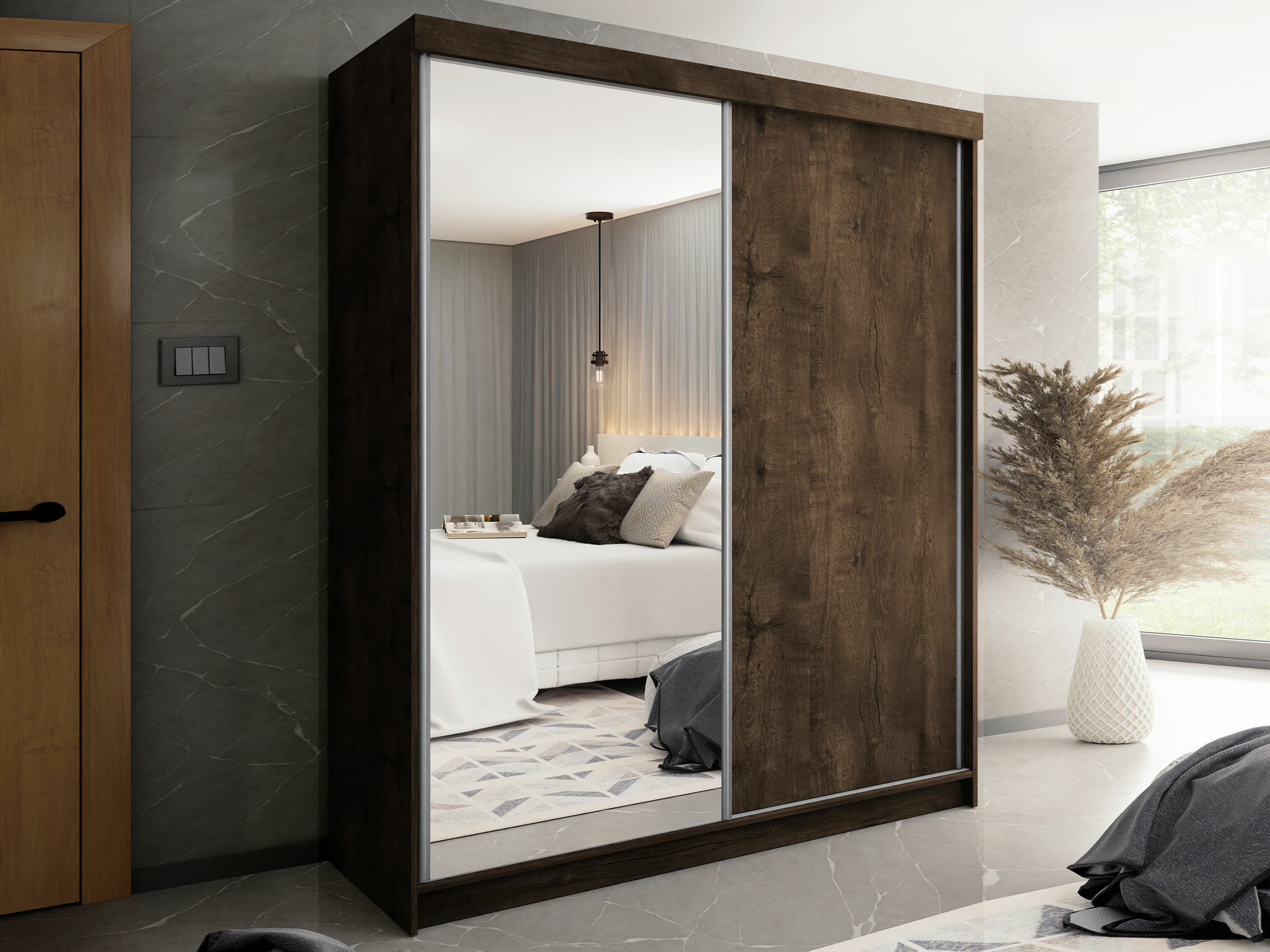 Wardrobe Dover 107 (Dark ash)