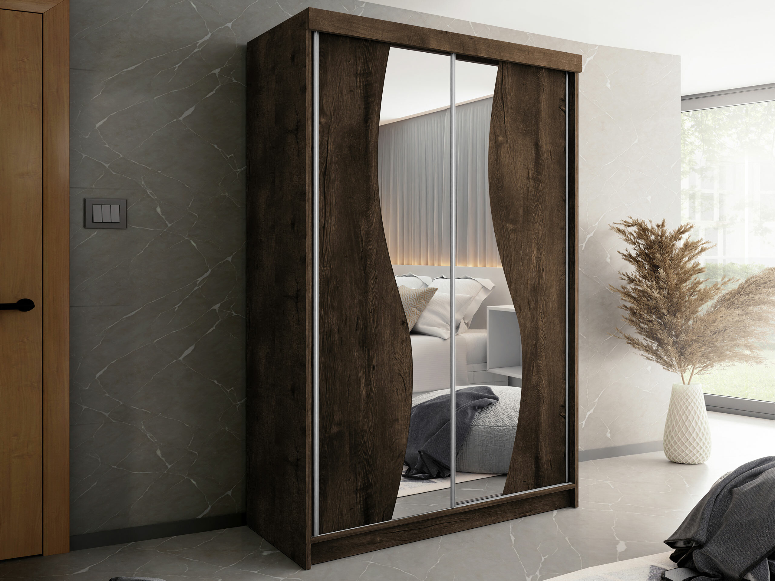 Wardrobe Dover 110 (Dark ash)
