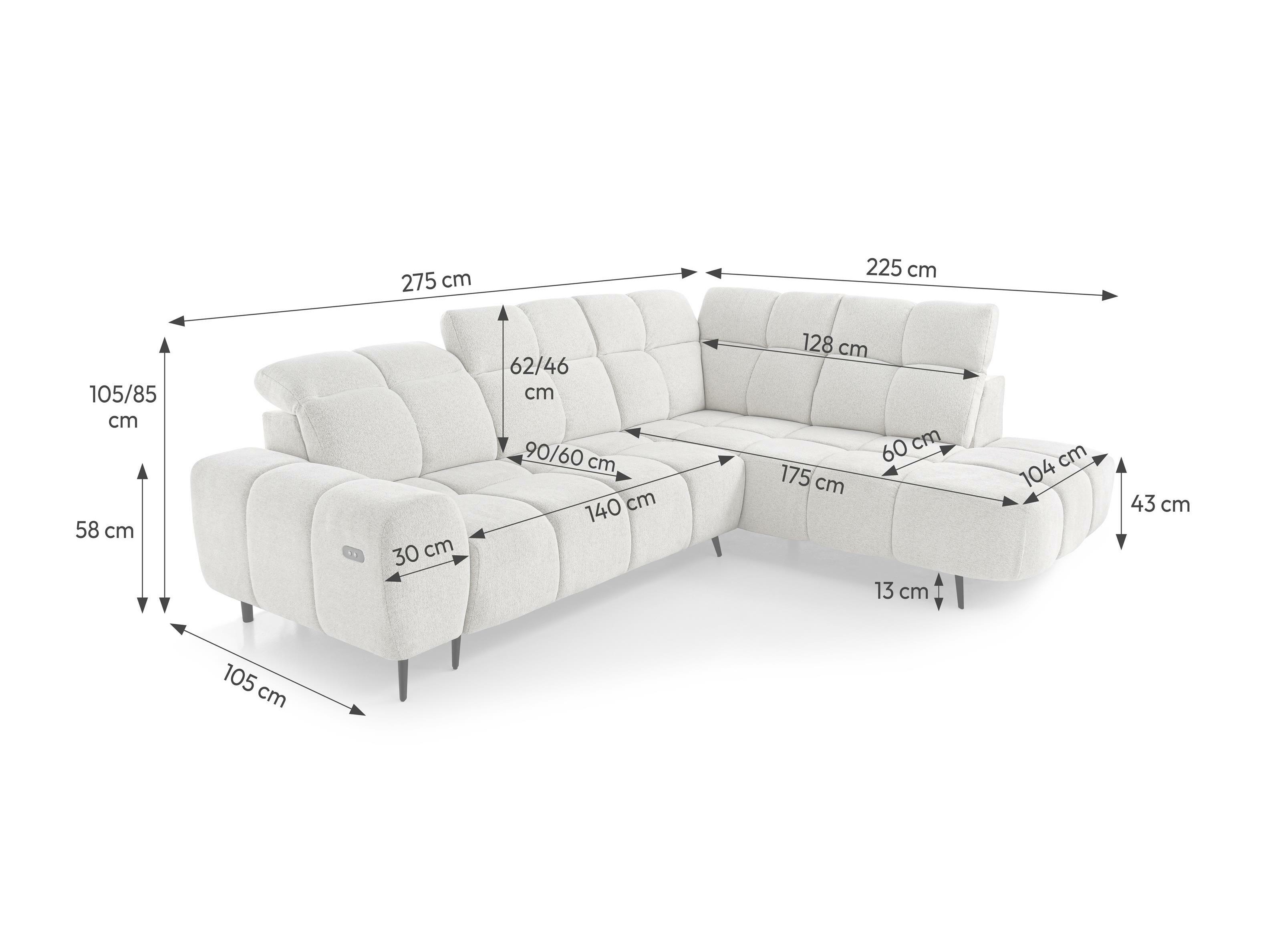 Corner sofa Margate 115 (Raven 18)