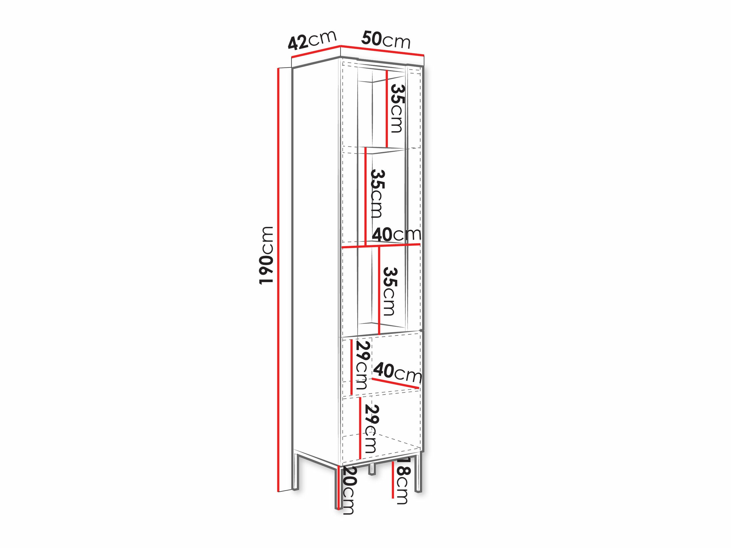 Bookcase Lunole 112 (Artisan oak + Black)