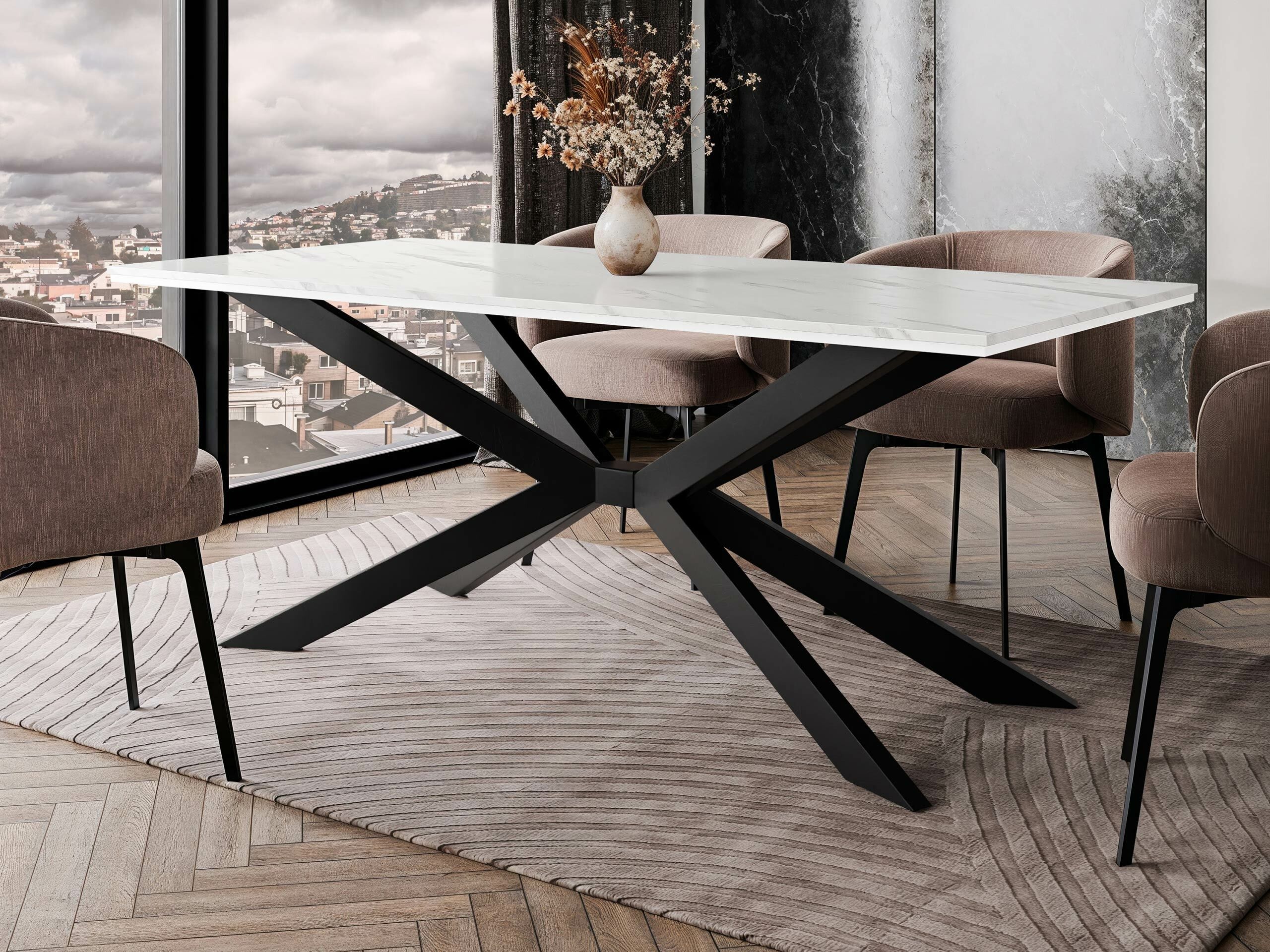 Table Goodyear 135 (White marble)
