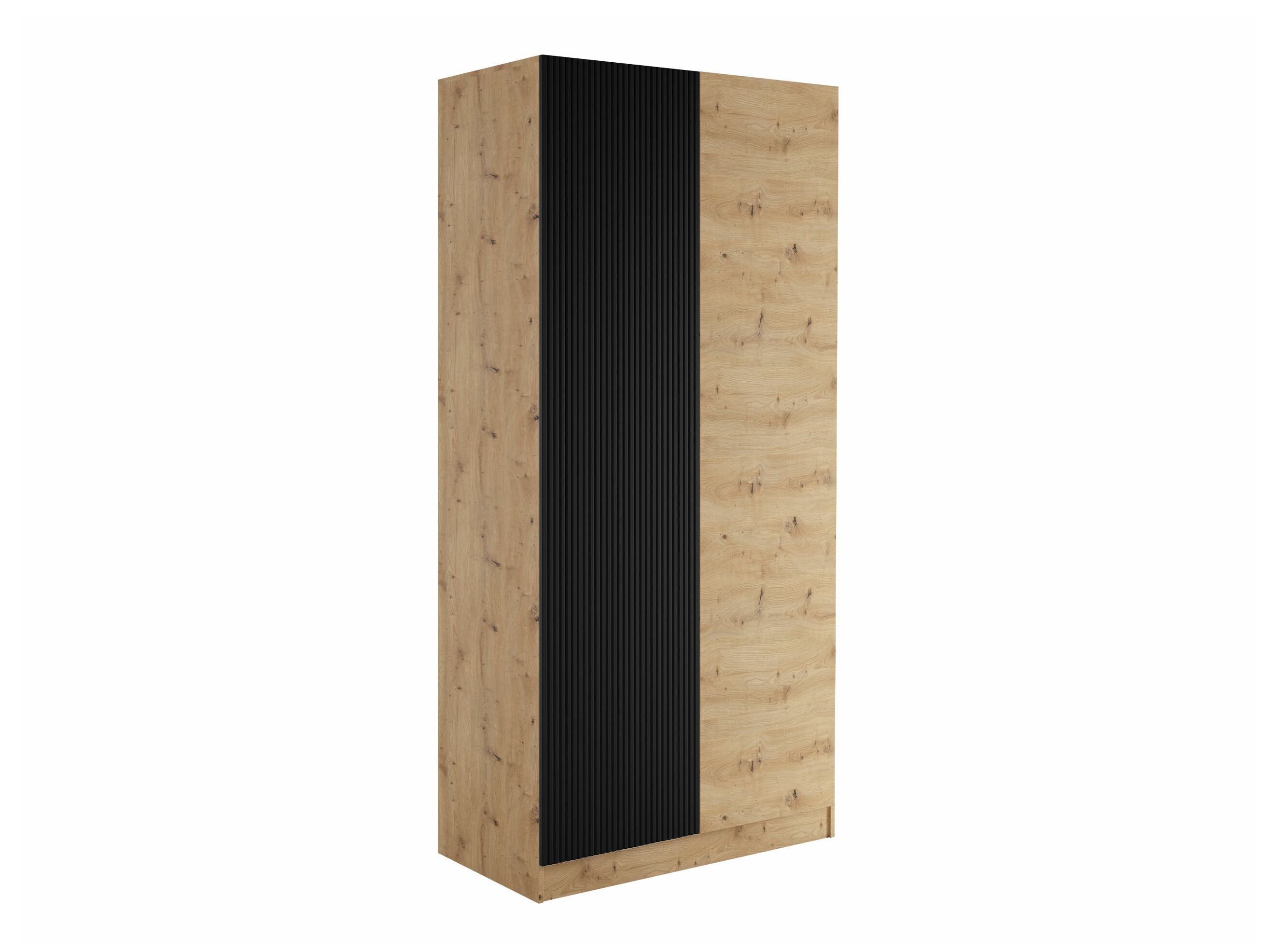 Wardrobe Lunole 113 (Artisan oak + Black)
