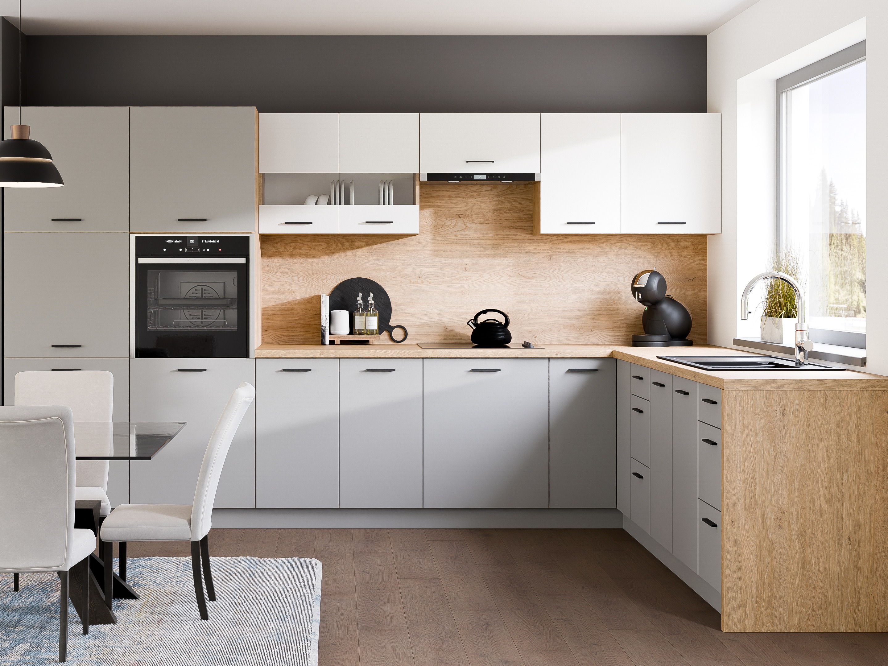 Modular cabinet with doors Ati Grey 101