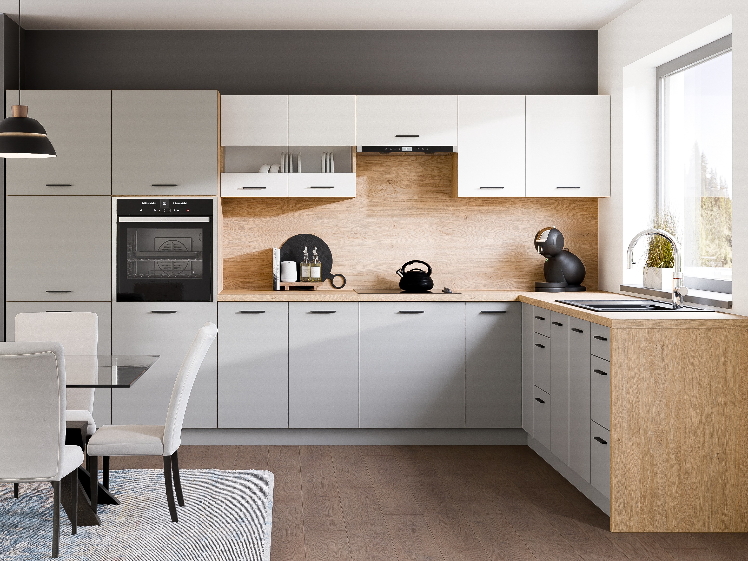 Modular cabinet with drawers Ati Grey 107
