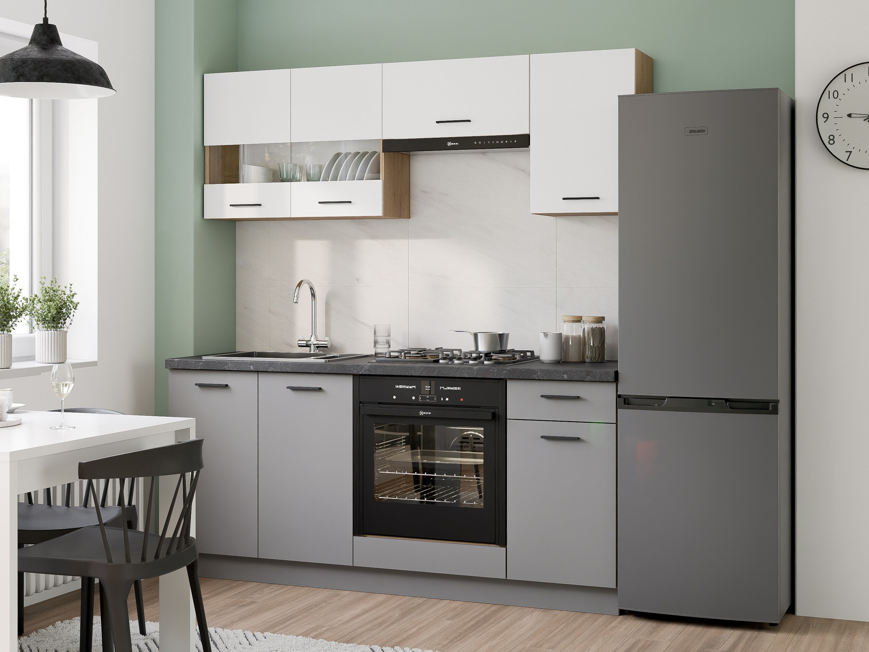Modular cabinet with doors Ati Grey 109