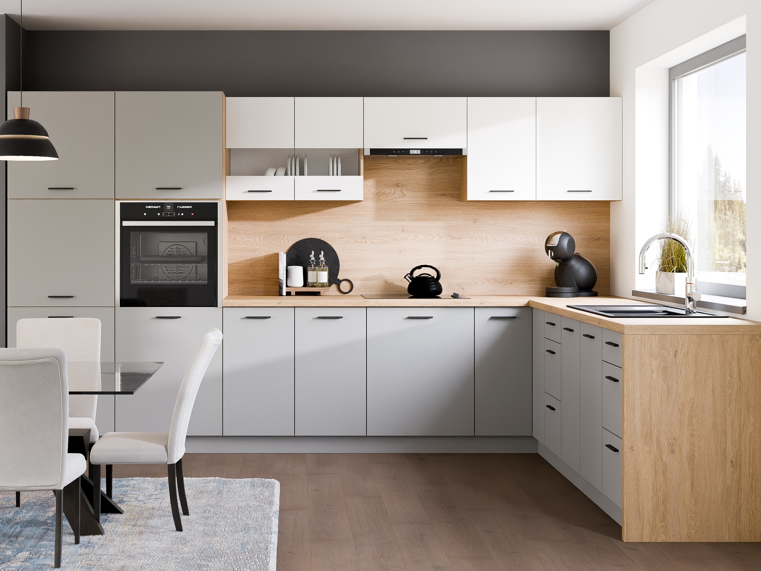 Modular corner cabinet Ati Grey 112
