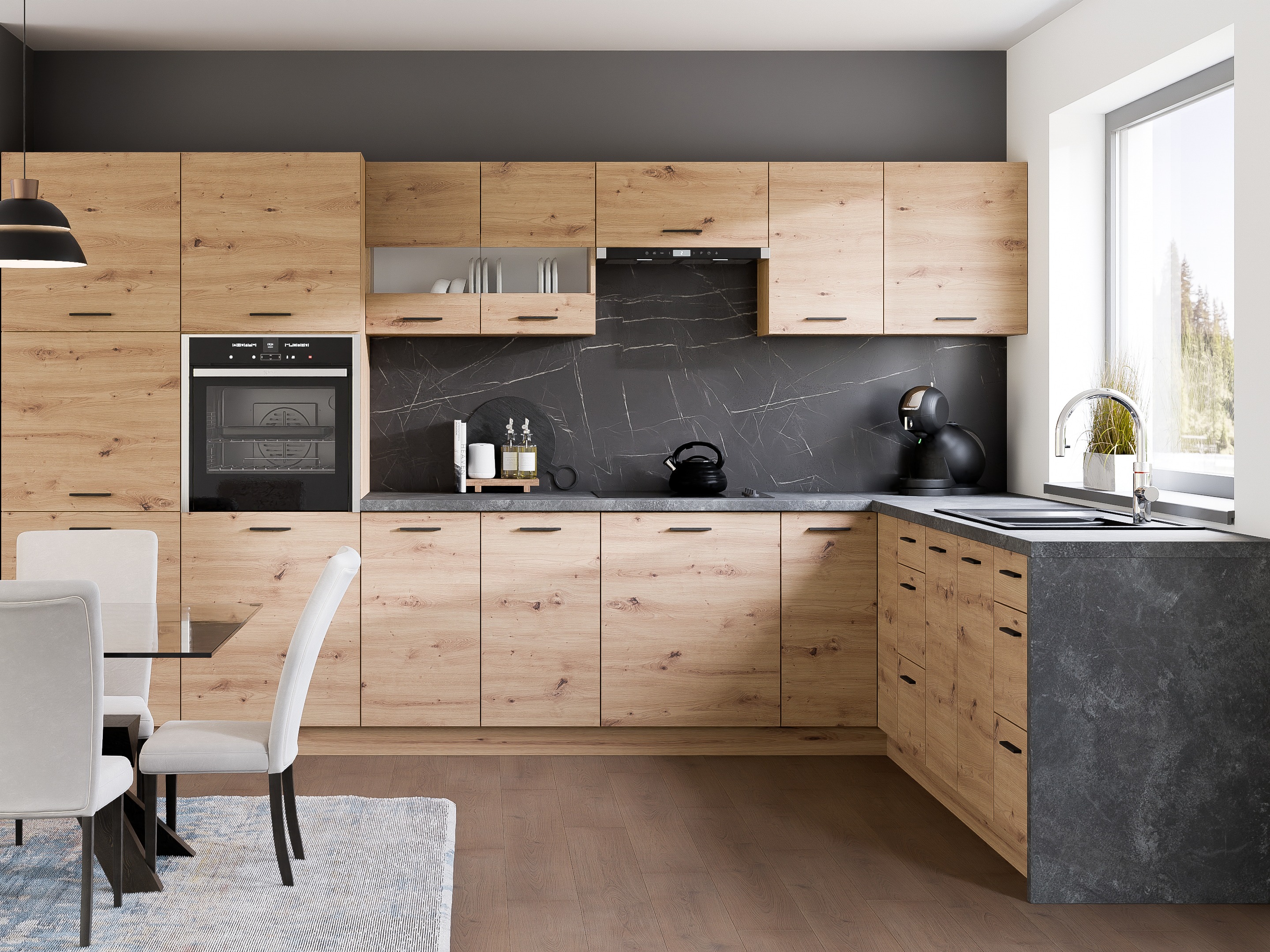 Modular wall-mounted corner cabinet Ati Artisan 125
