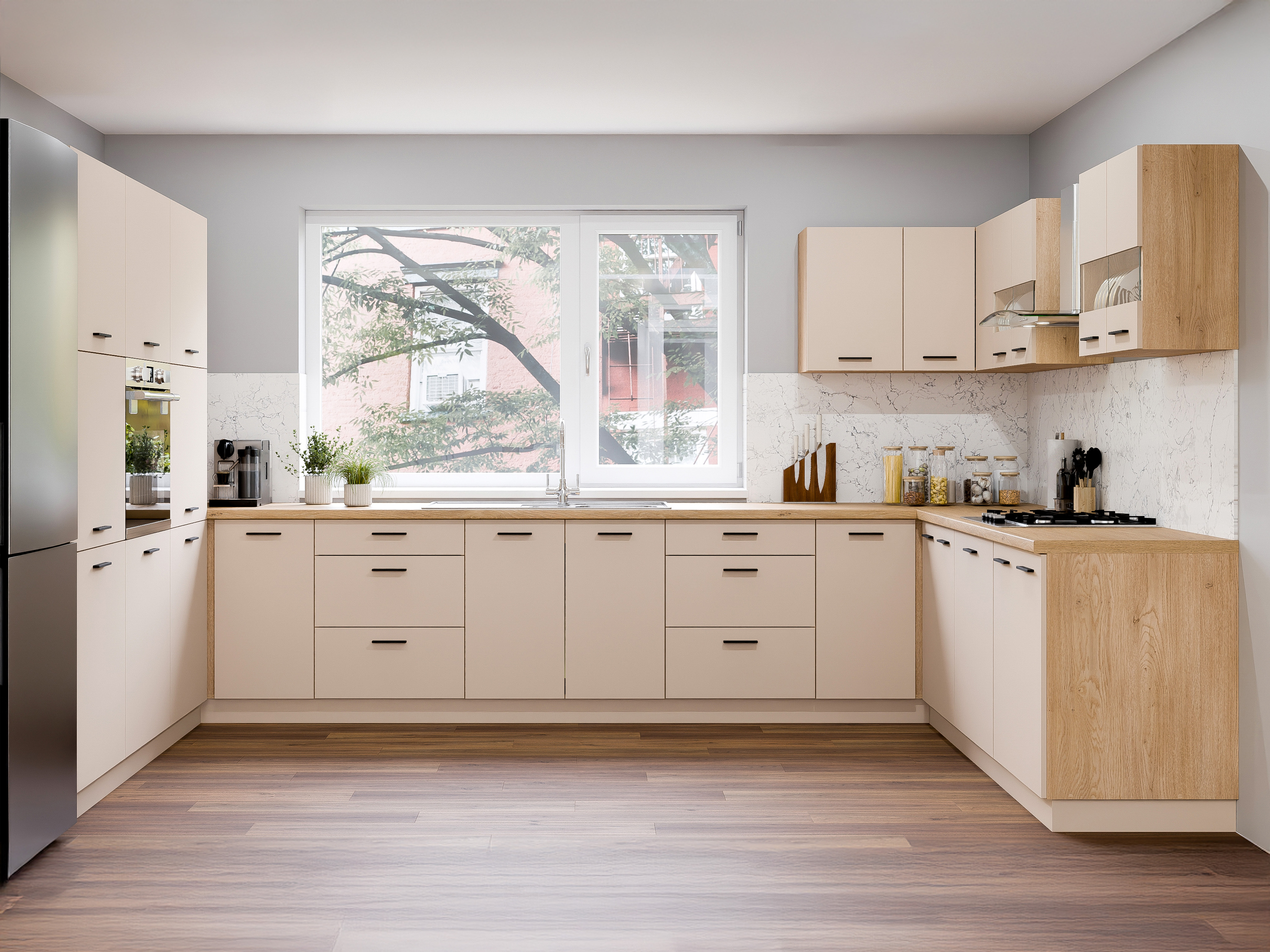 Modular cabinet with doors Ati Cashmere 113