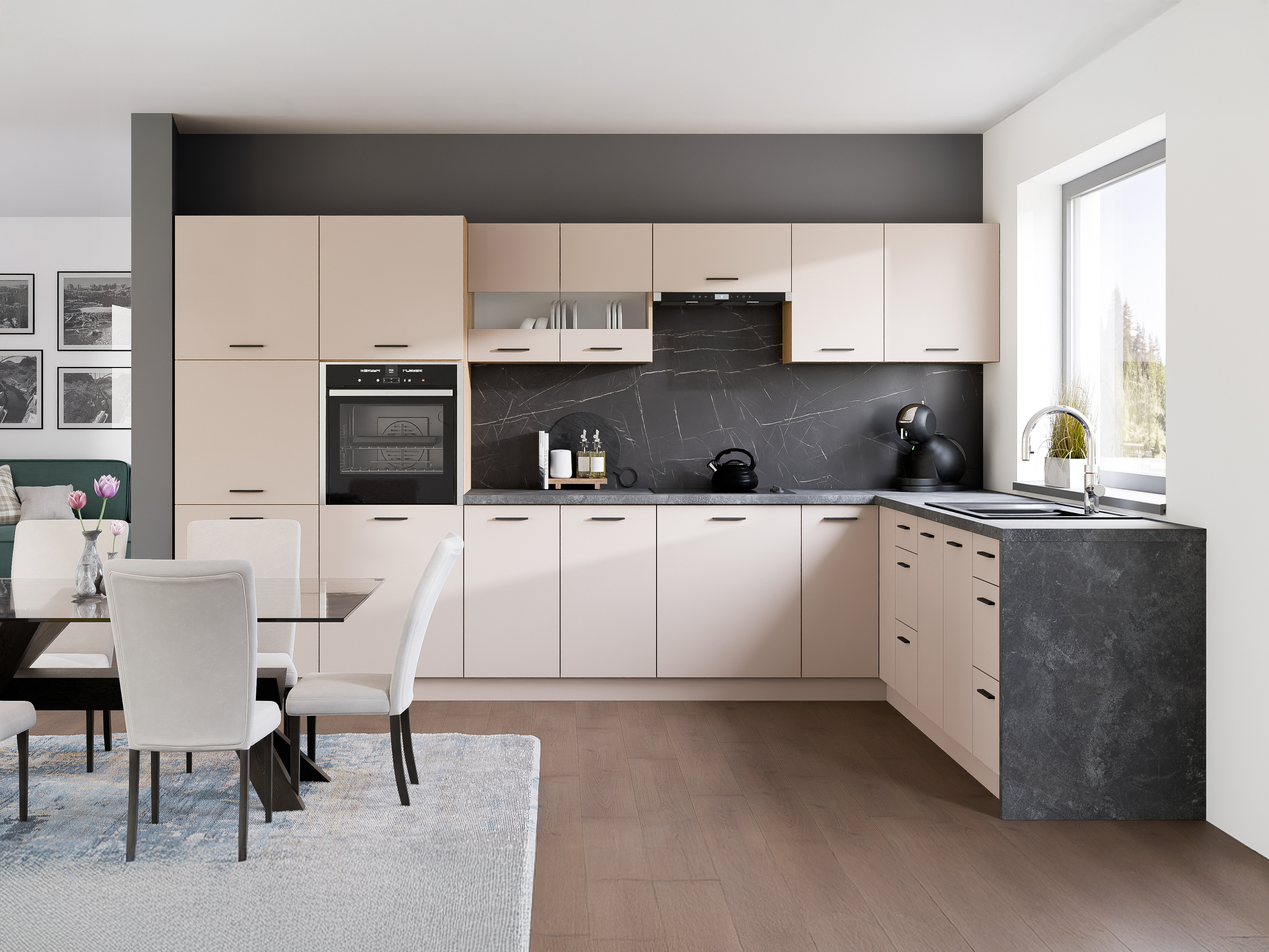 Modular cabinet with doors Ati Cashmere 126