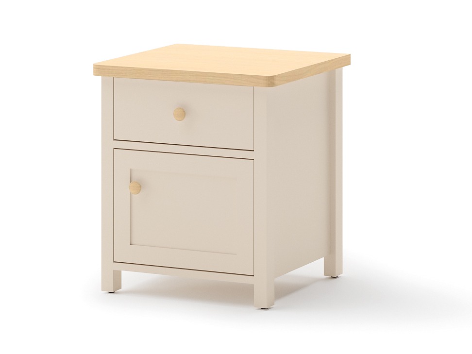 Bedside table Romelbo 138 (Beige + Oak)