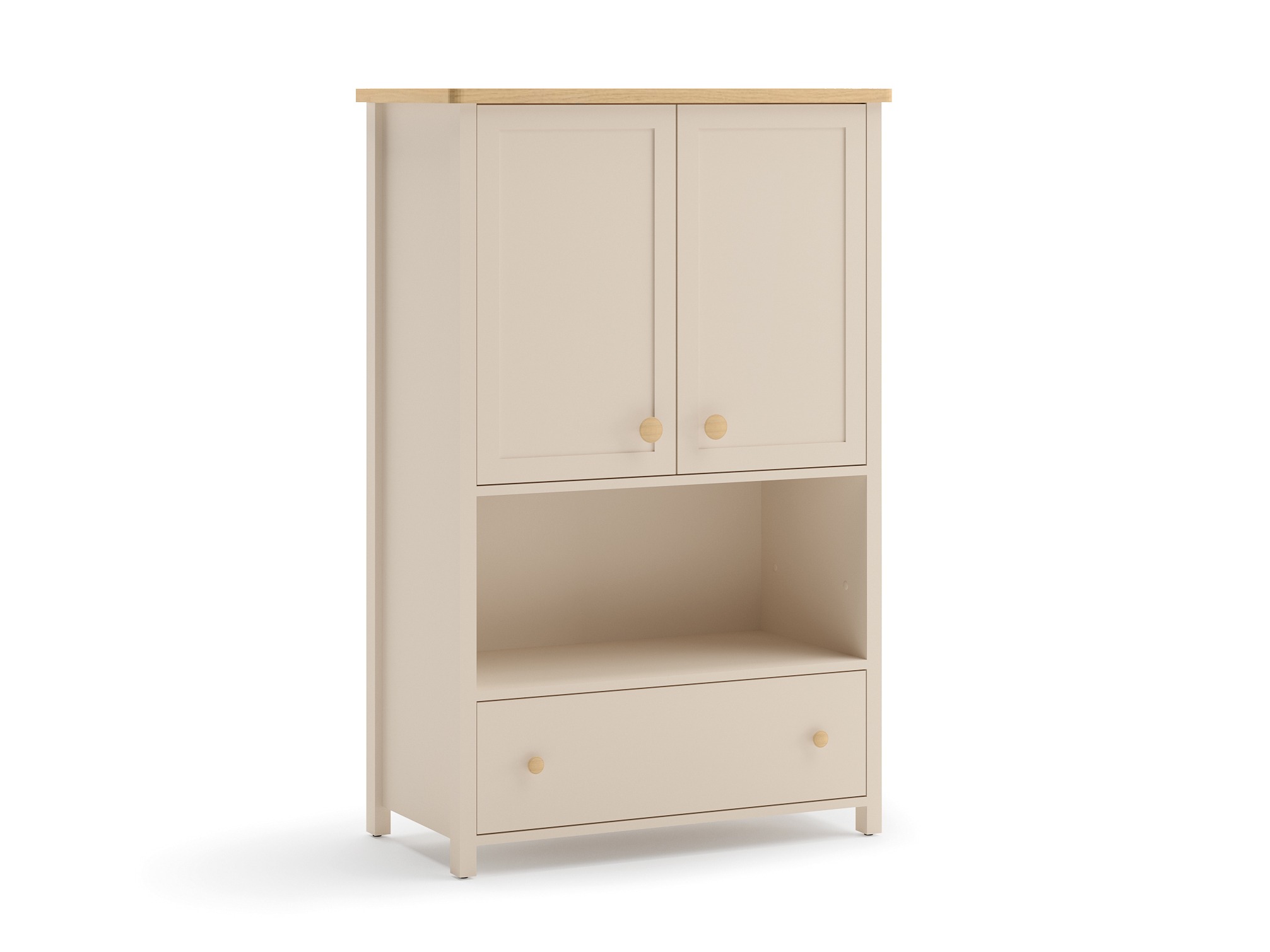 Chest of drawers Romelbo 144 (Beige + Oak)