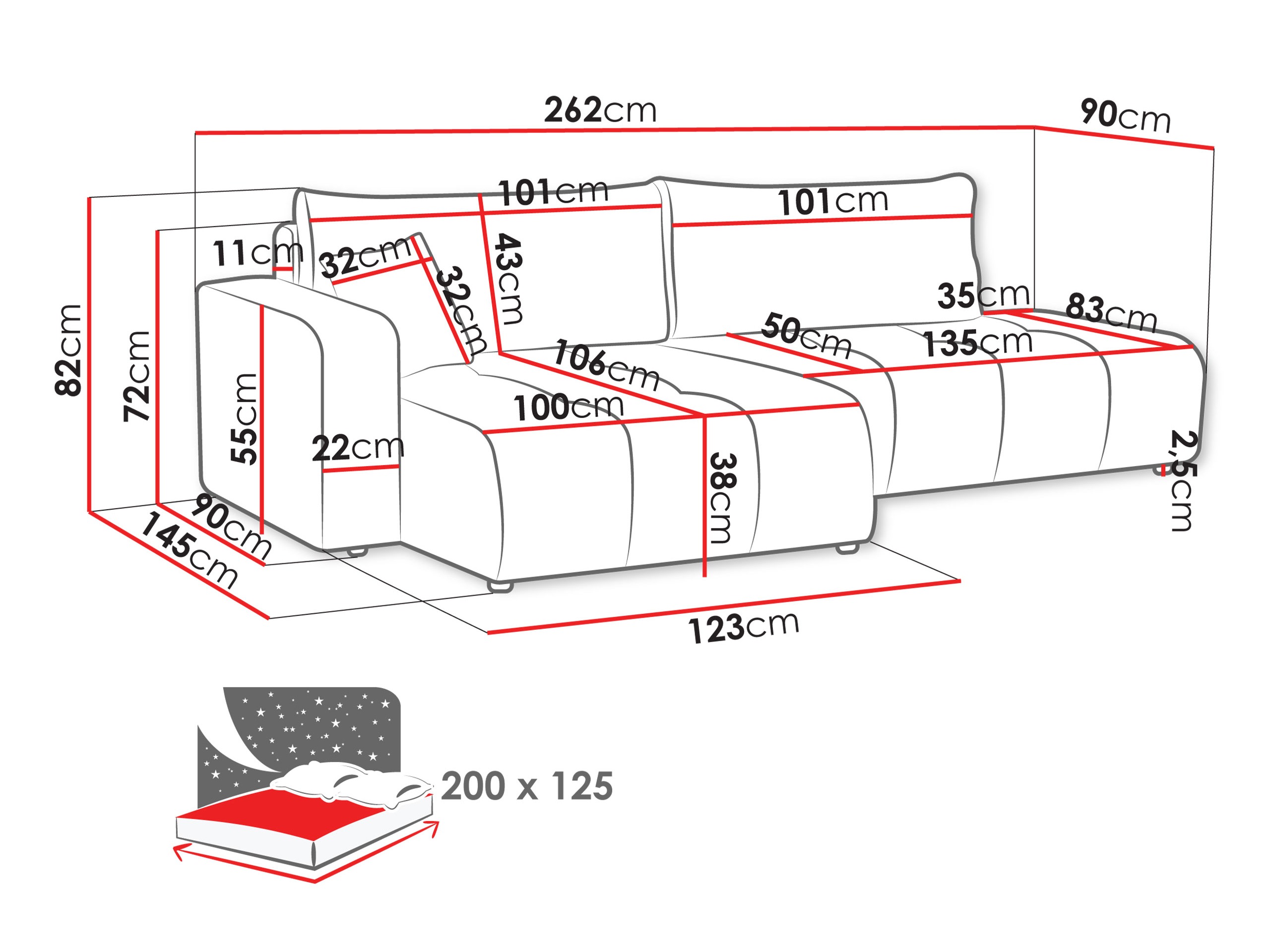 Corner sofa Comfivo Laurus III (Coral 50)