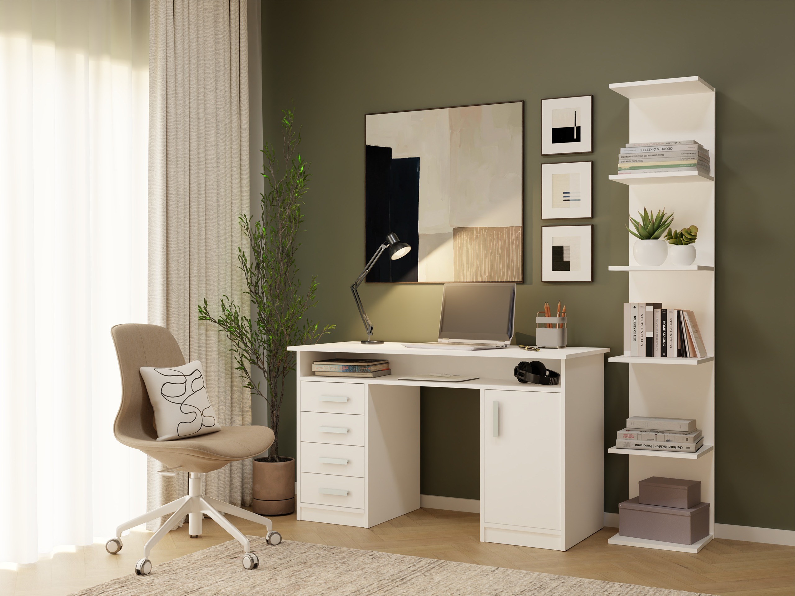 Wall-mounted set of shelves Mandeville 333