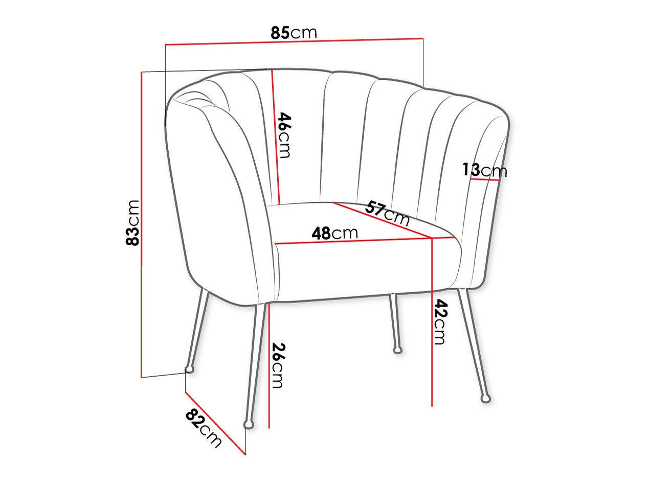 Armchair Orem 112 (Magic Velvet 2201)