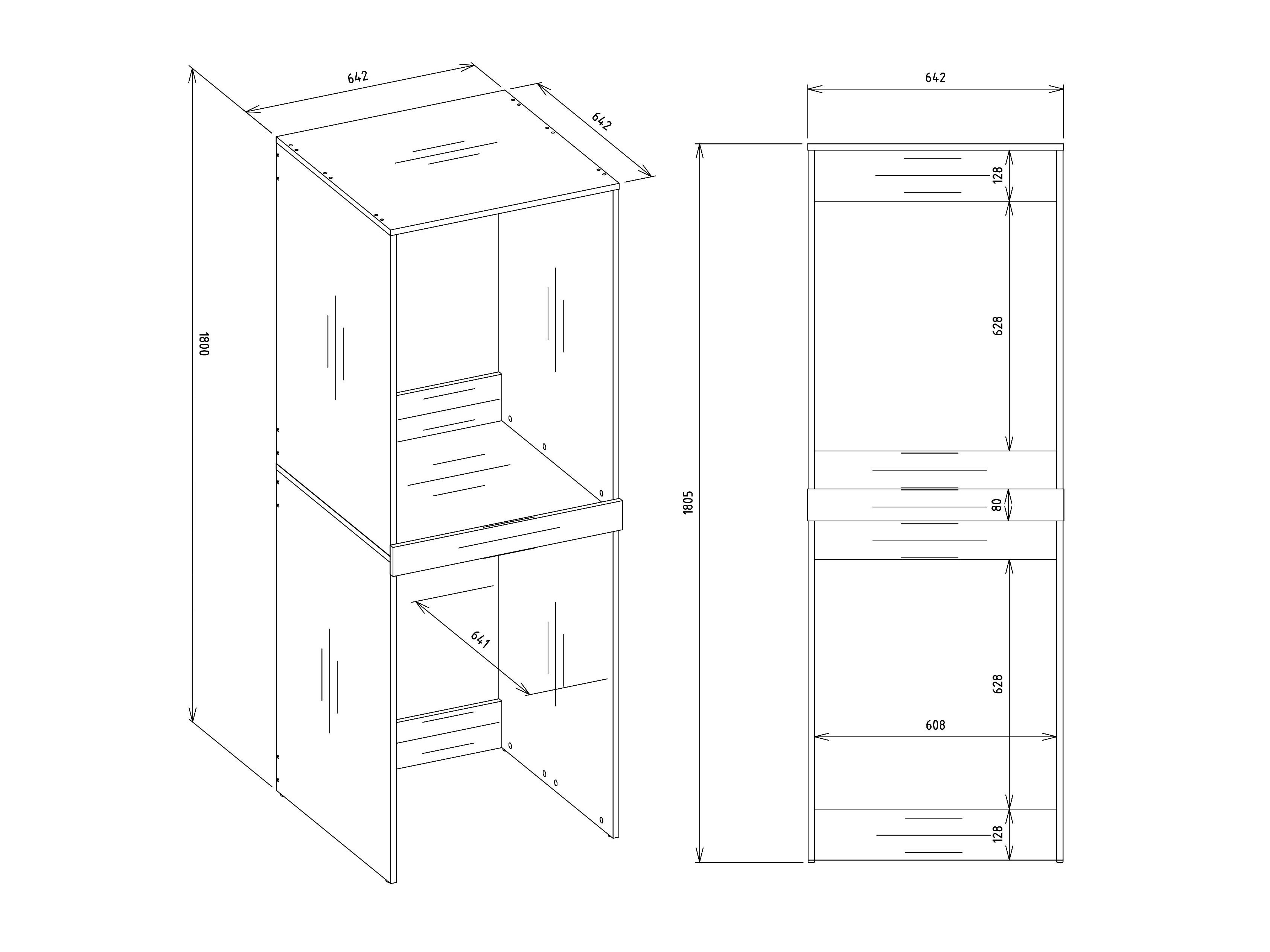 Bathroom shelf Balelbo 108 (White)