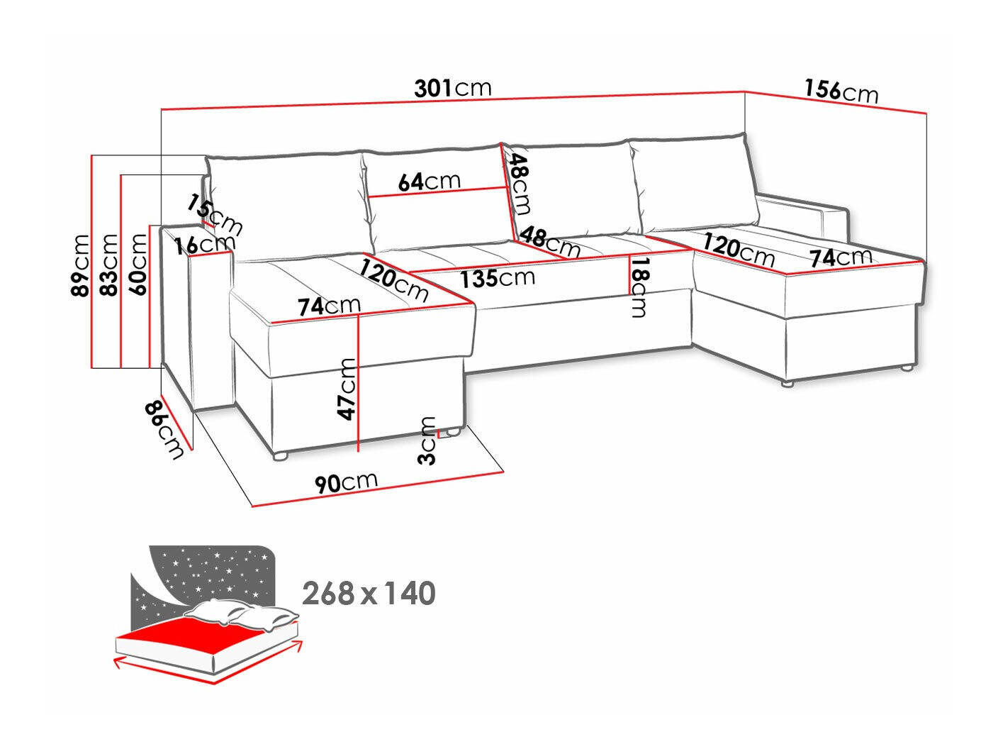 Corner sofa Providence 143 (Montana 101 + MDL 5)