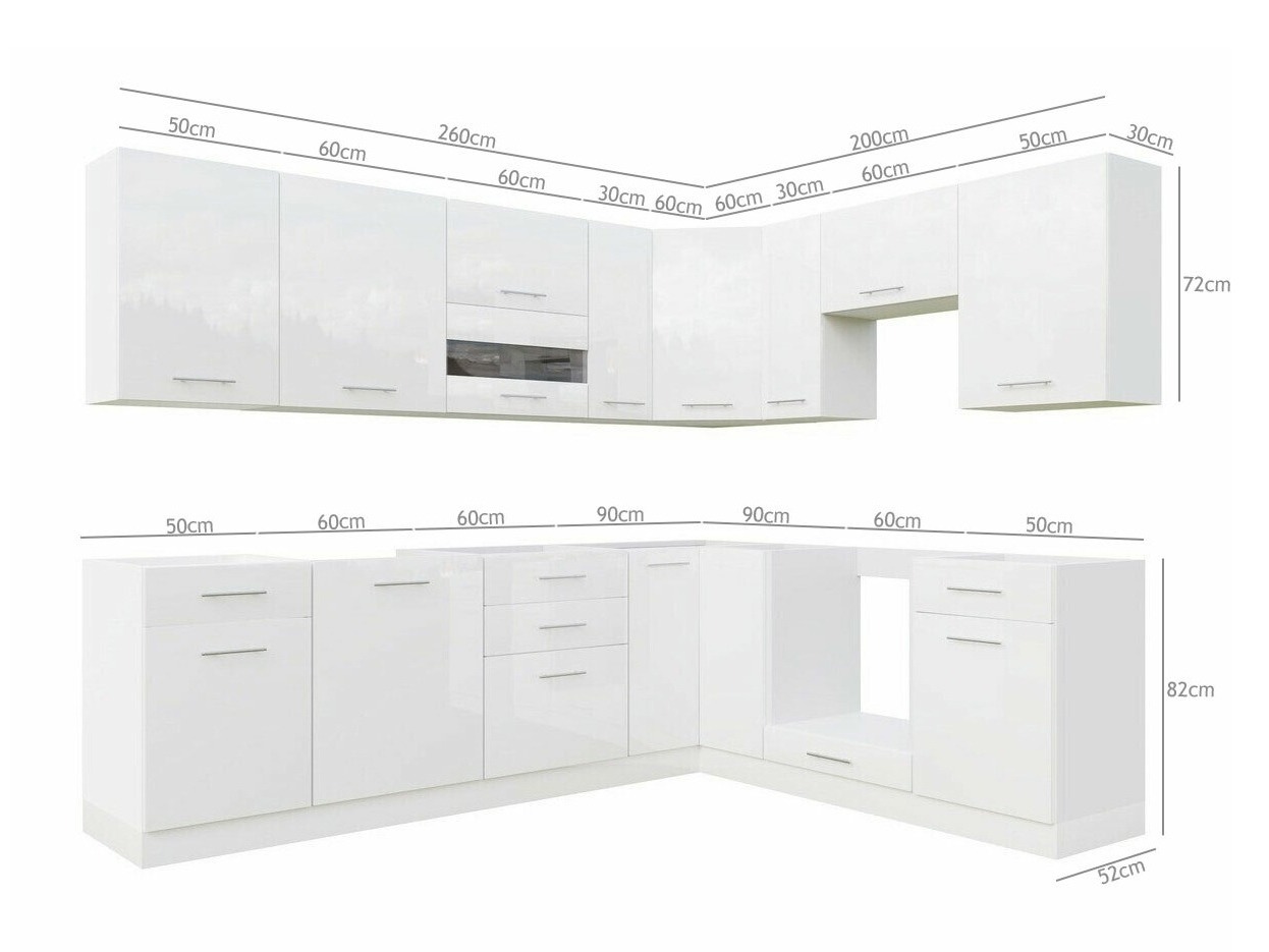 Modular kitchen set Tiffa White 149