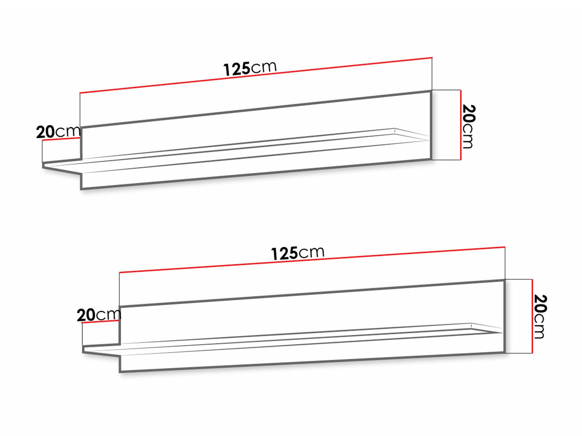Wall-mounted set of shelves Tornola 104 (White)