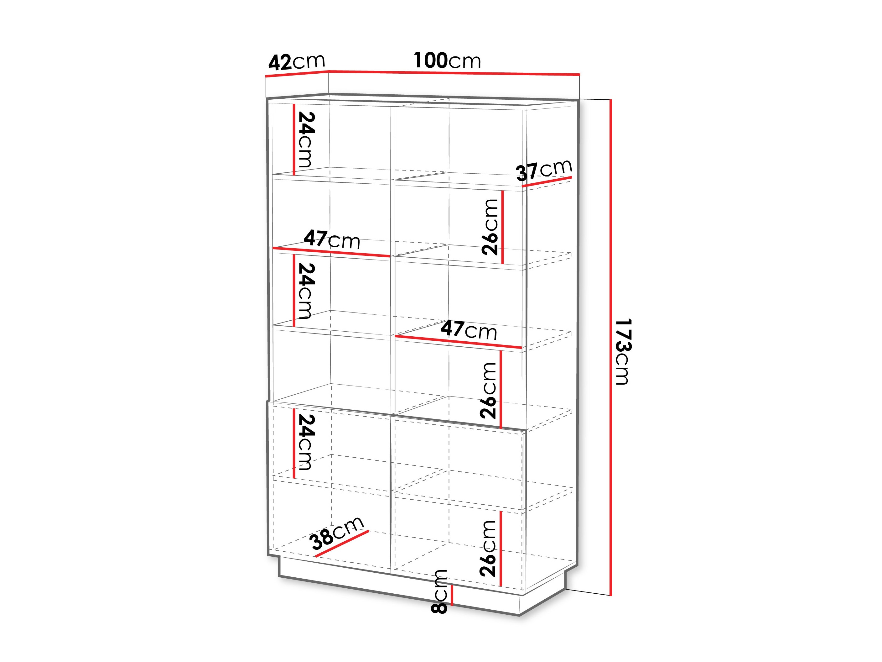 Bookcase Lauror (Black)
