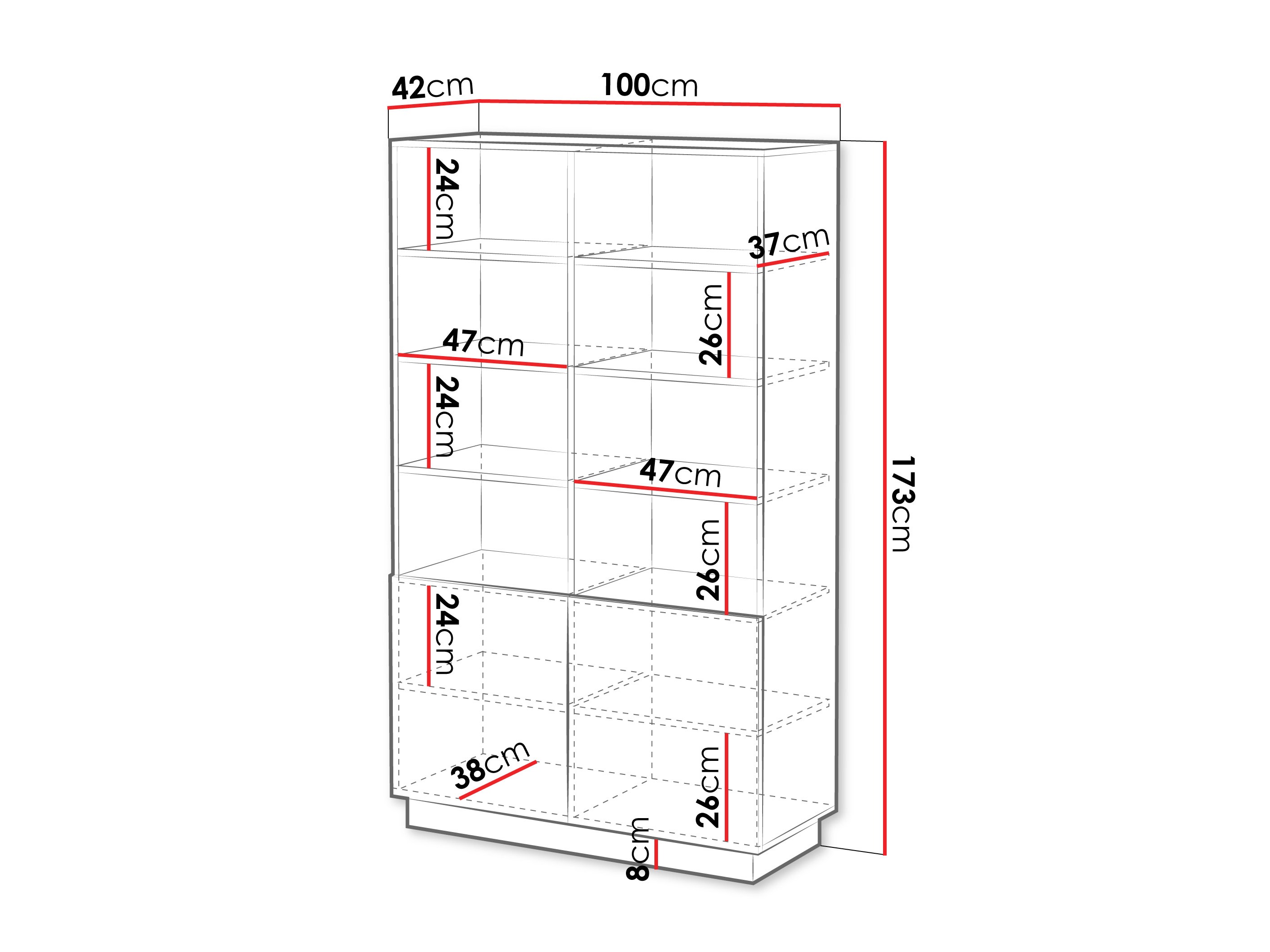 Bookcase Lauror (Cashmere)