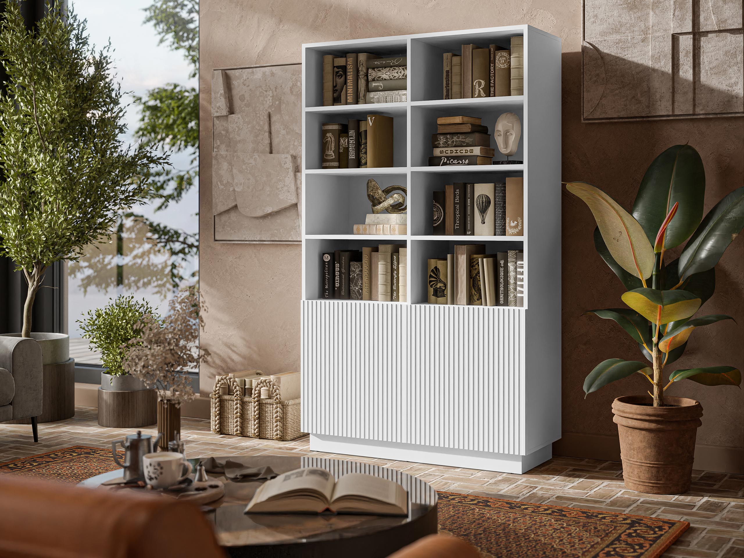 Bookcase Lauror (White)