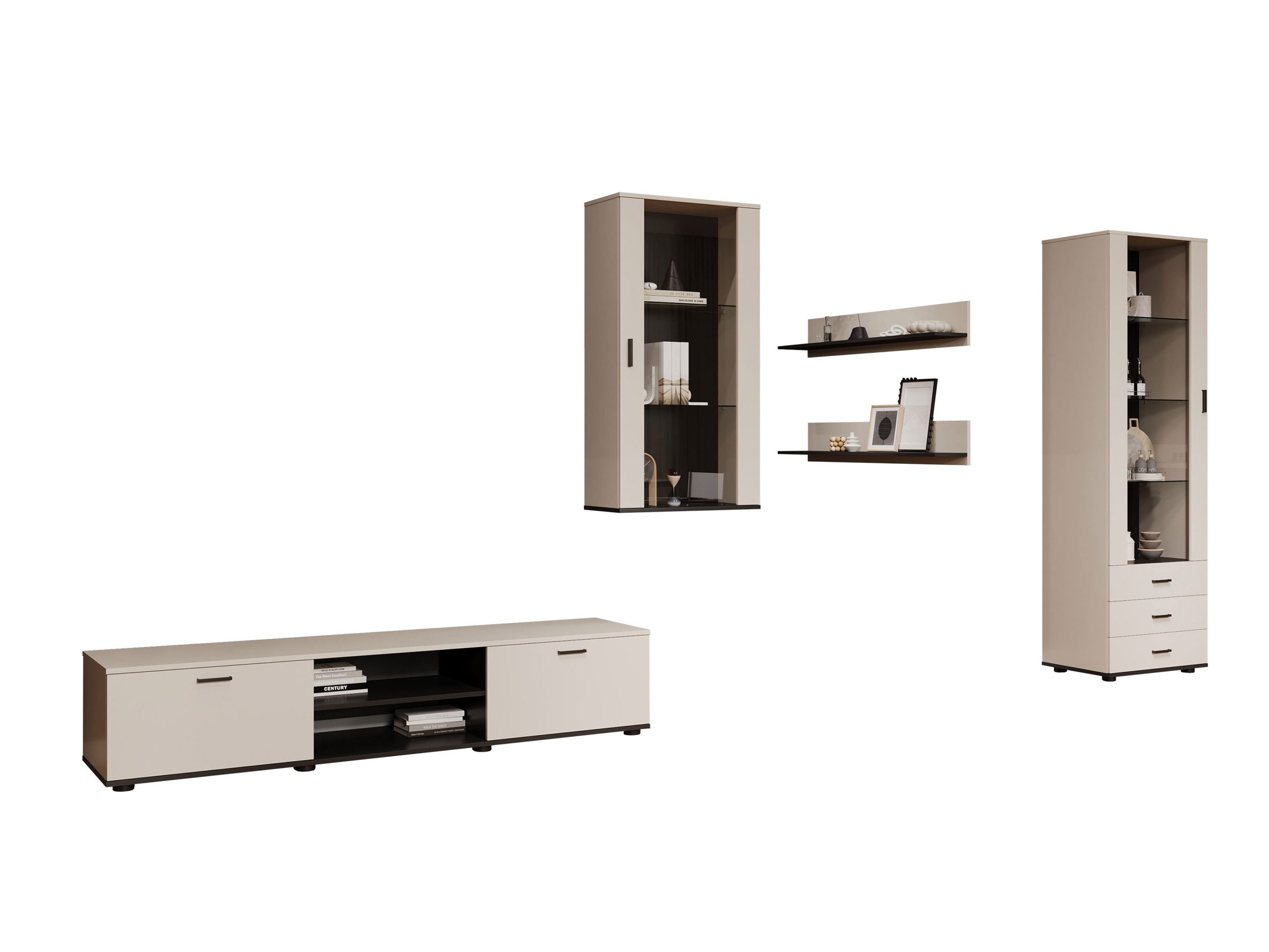 Living room set Tornola 114 (Cashmere + Black)