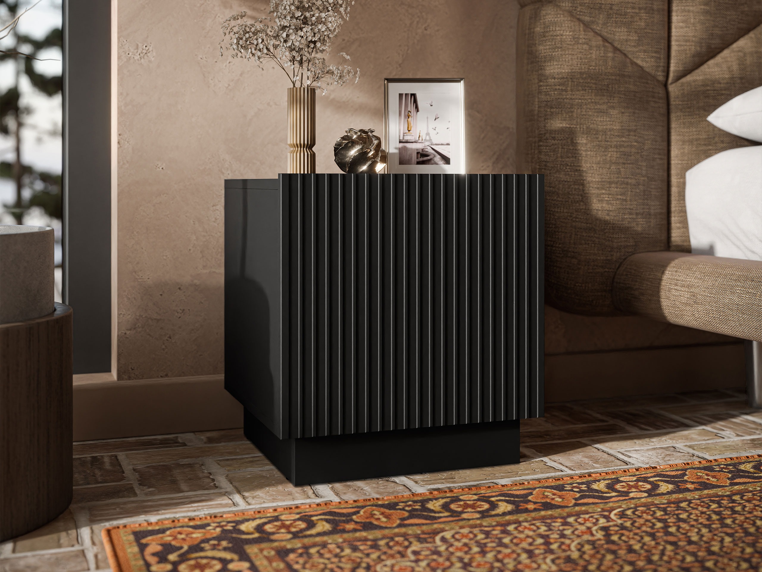 Set of bedside tables Lauror (Black)