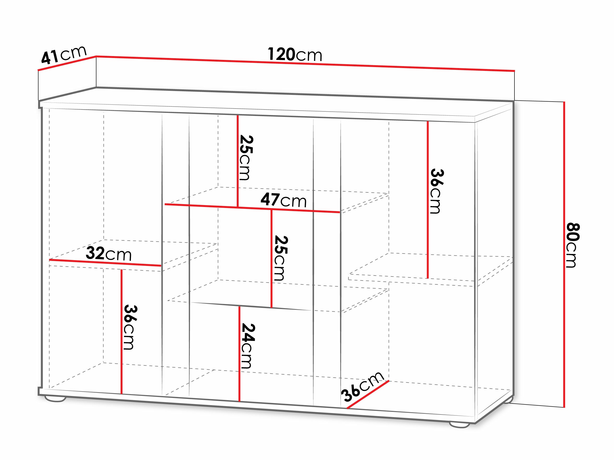 Sideboard Tornola 106 (White + Glossy white)
