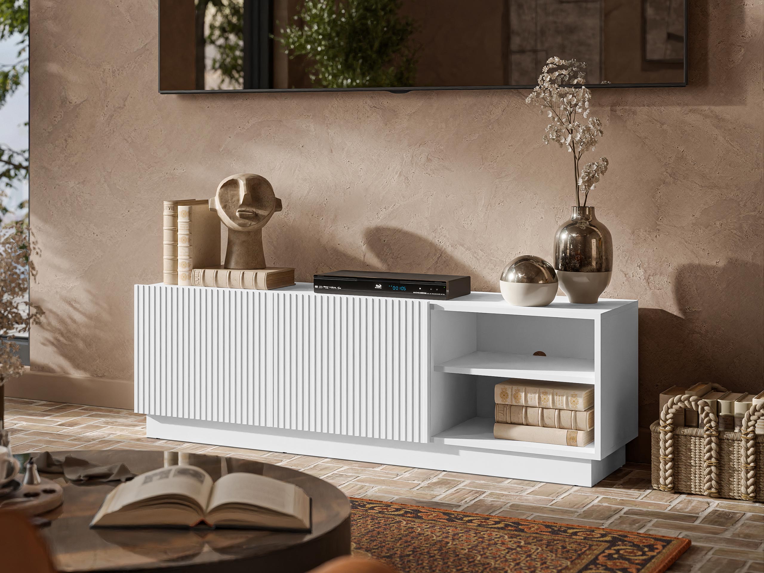 TV stand Lauror (White)