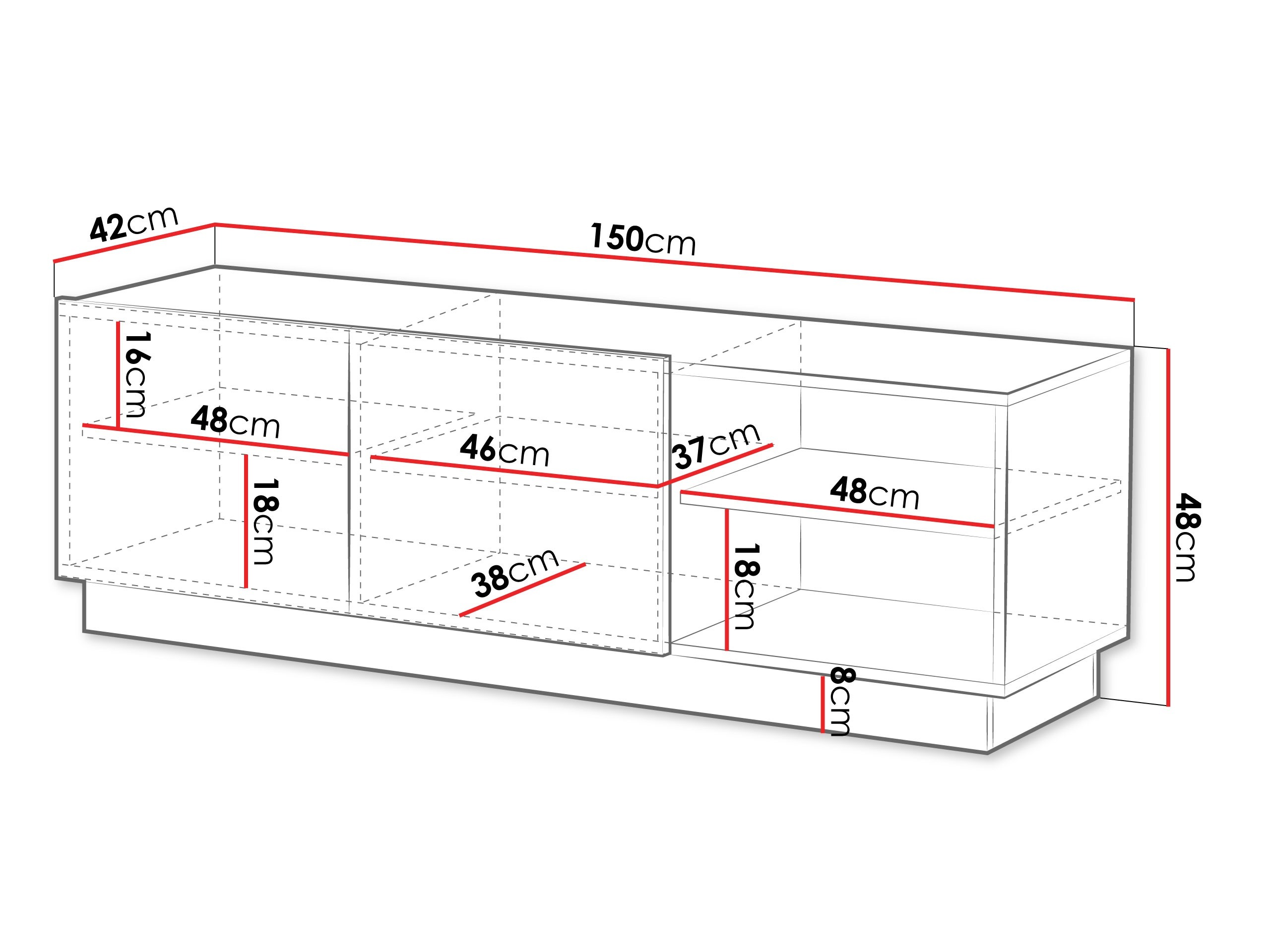 TV stand Lauror (White)