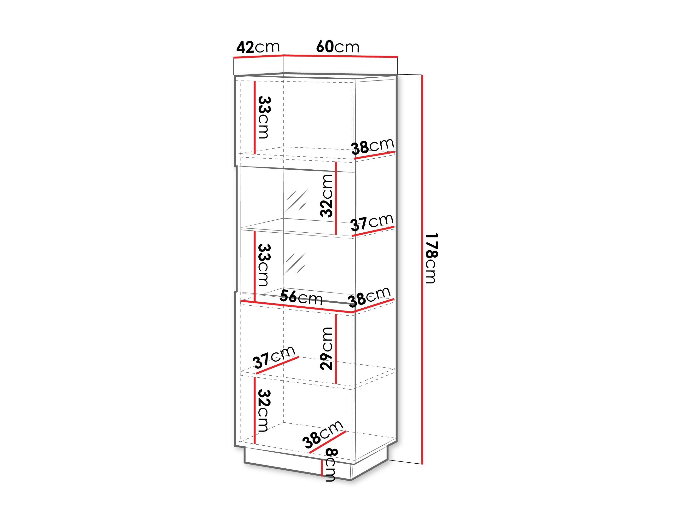 Bookcase Lauror I (Black)