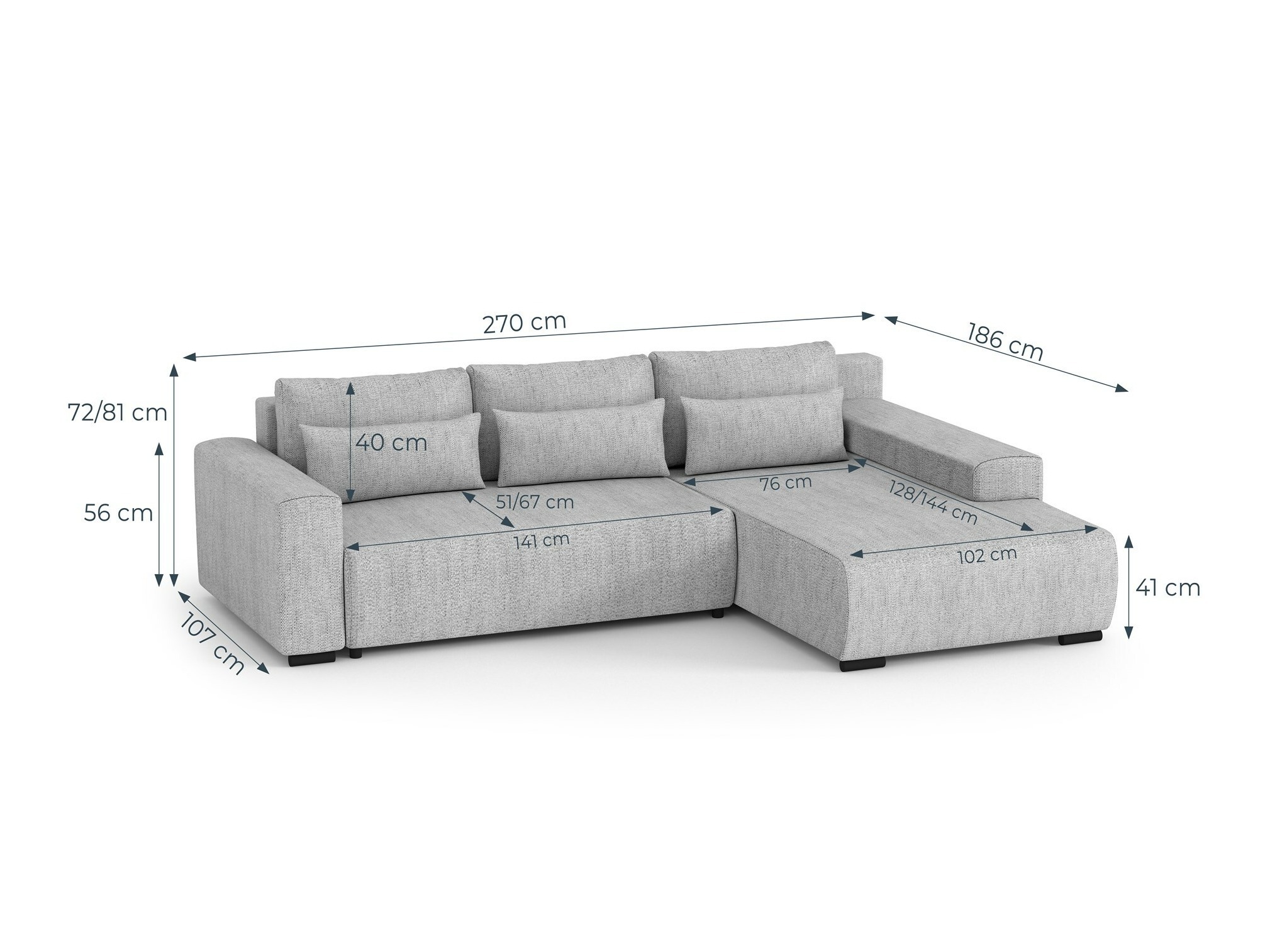 Corner sofa Margate 116 (Modesto 489)