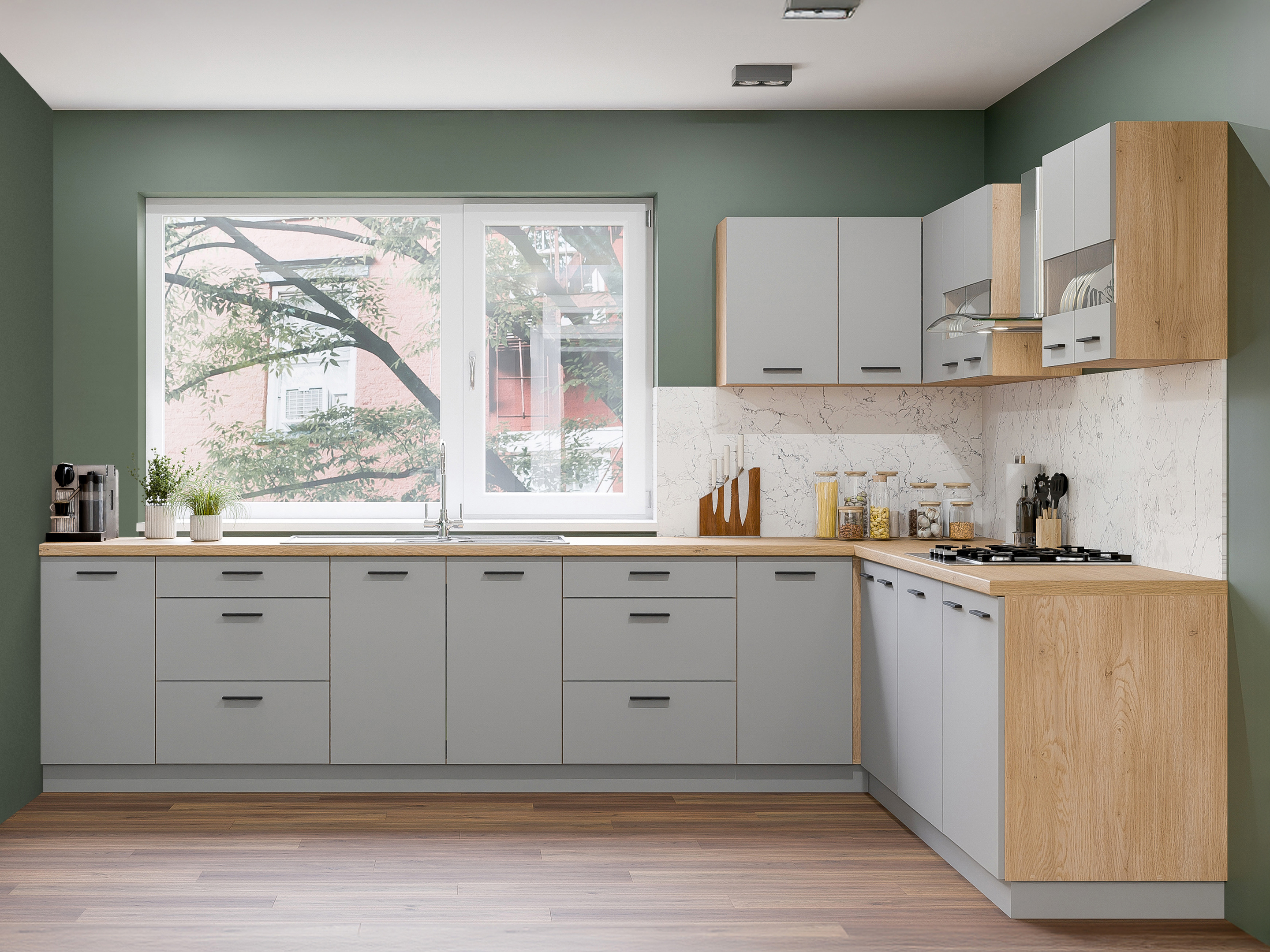 Modular kitchen set Ati Grey 133