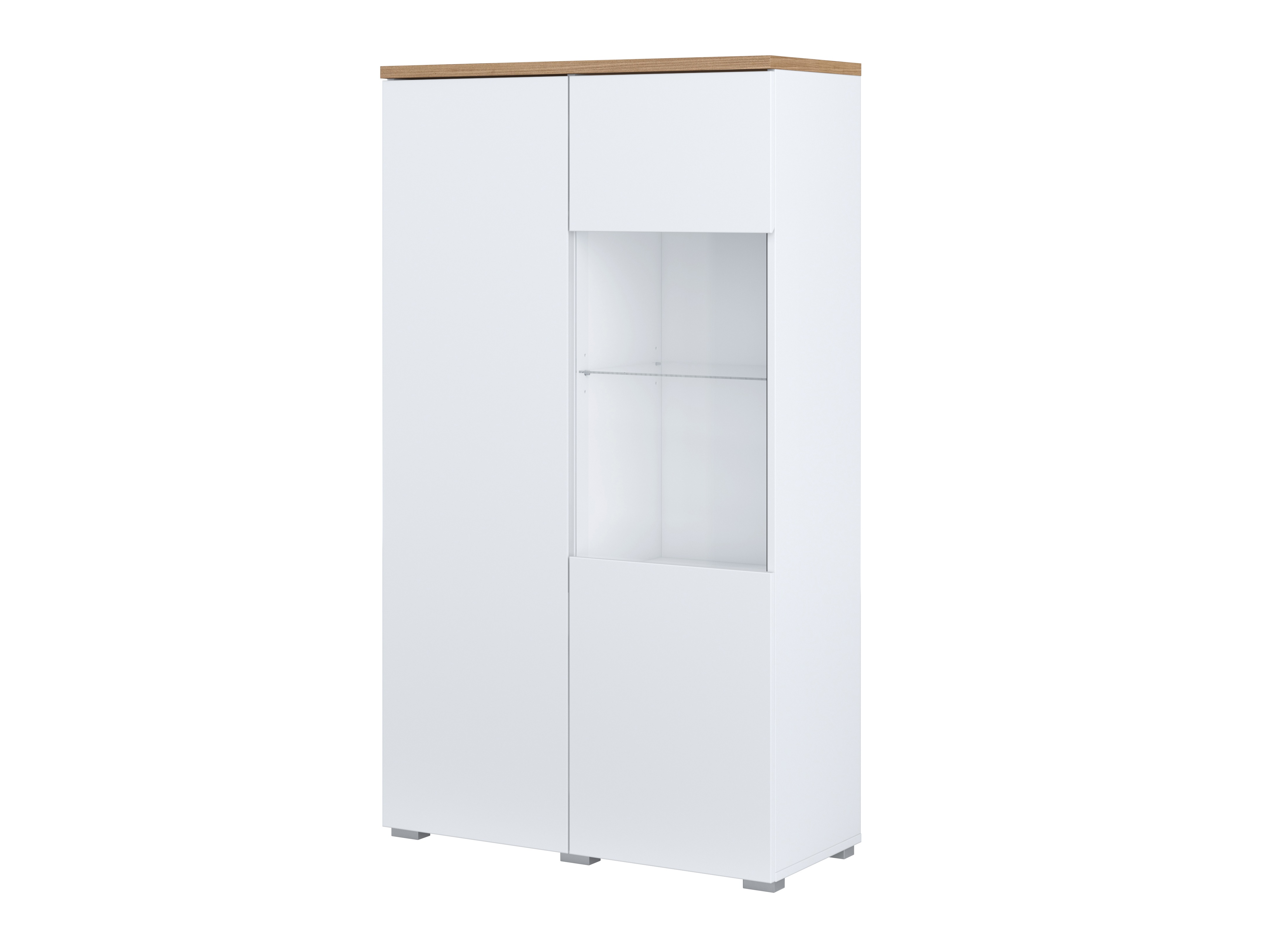 Bookcase Baletu 108 (White + Oak)