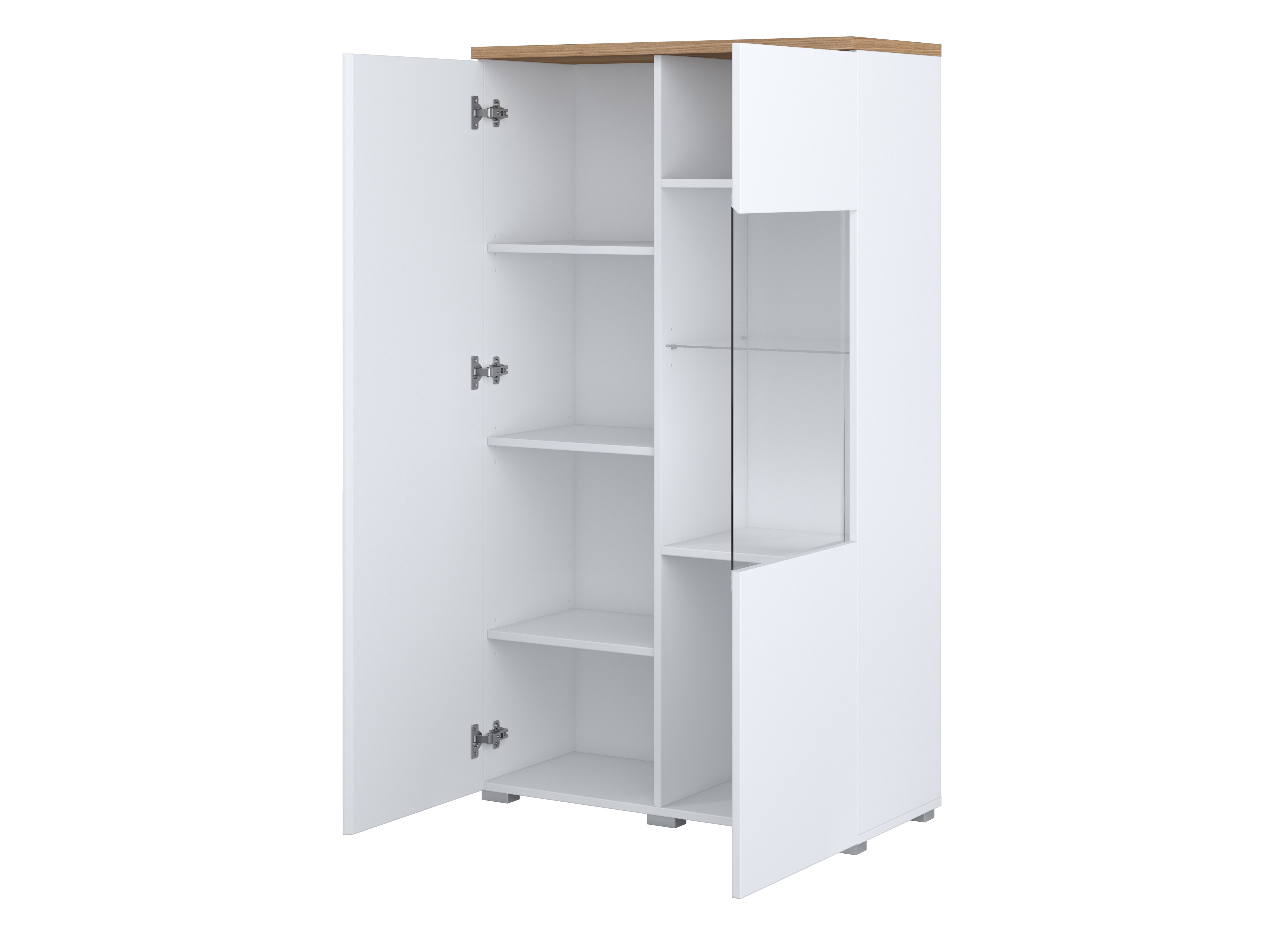 Bookcase Baletu 108 (White + Oak)