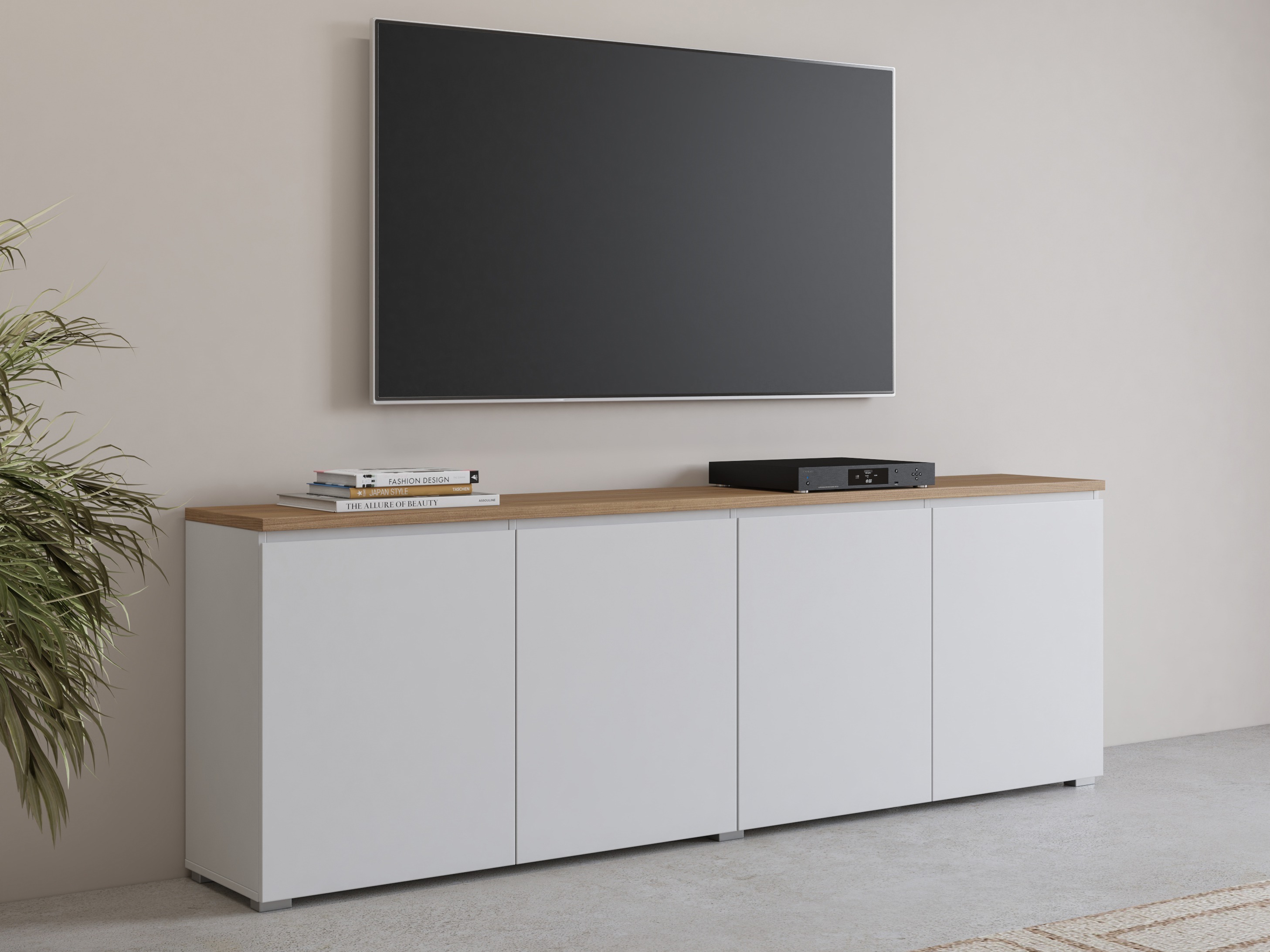 Sideboard Baletu 105 (White + Oak)