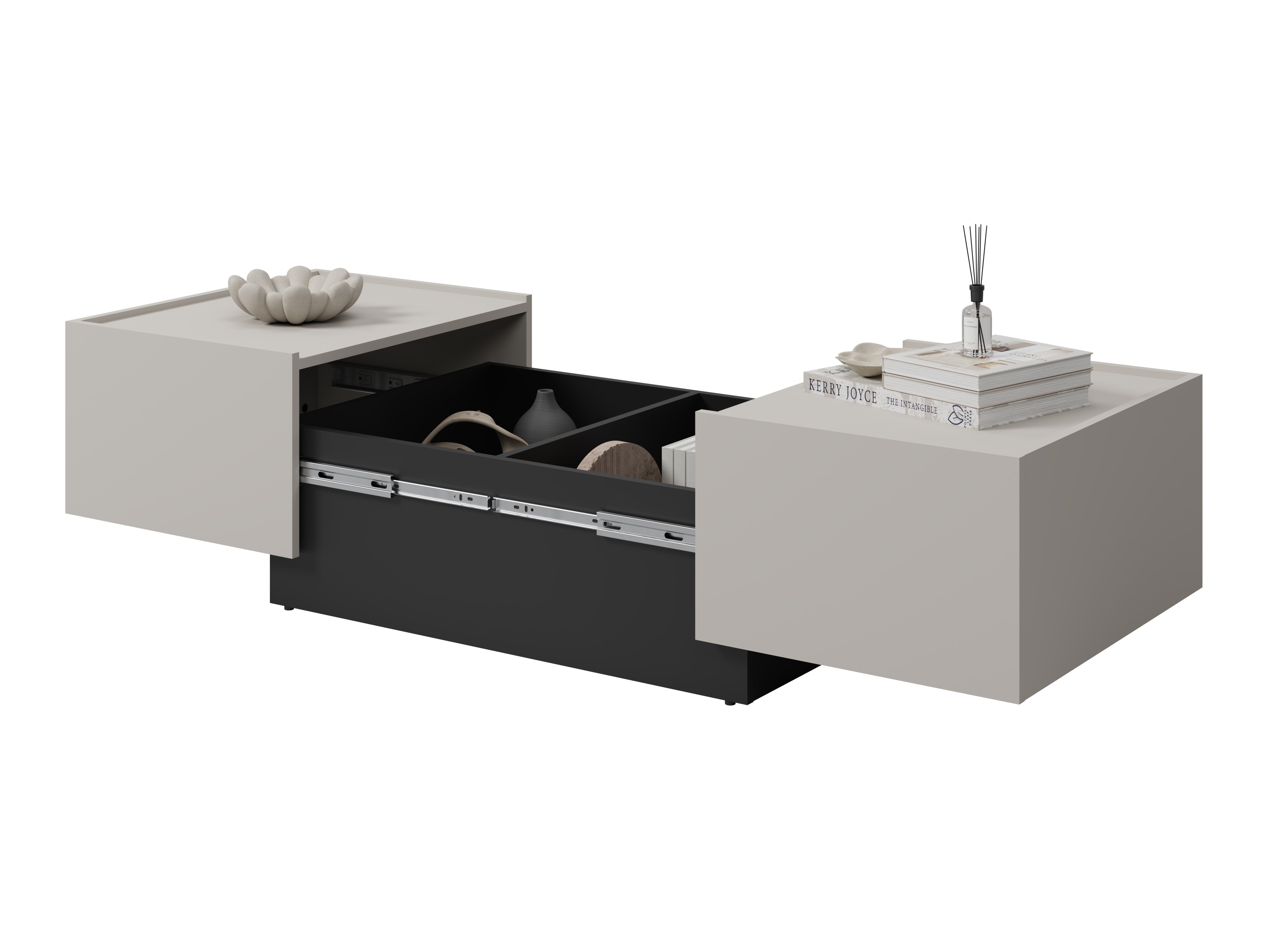 Transforming coffee table Austin 380 (Cashmere + Black)