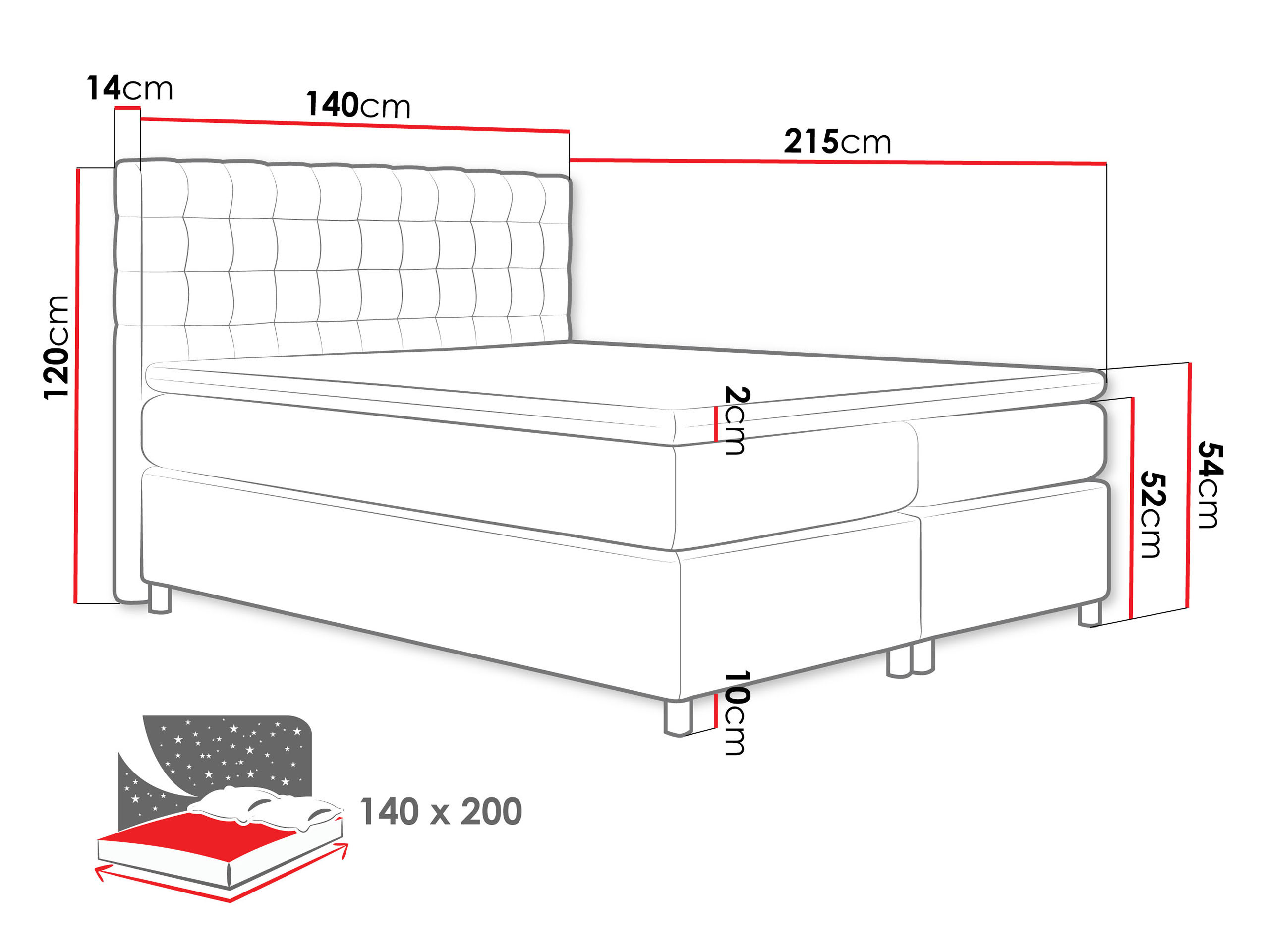Continental bed Signum (Ikar 08)
