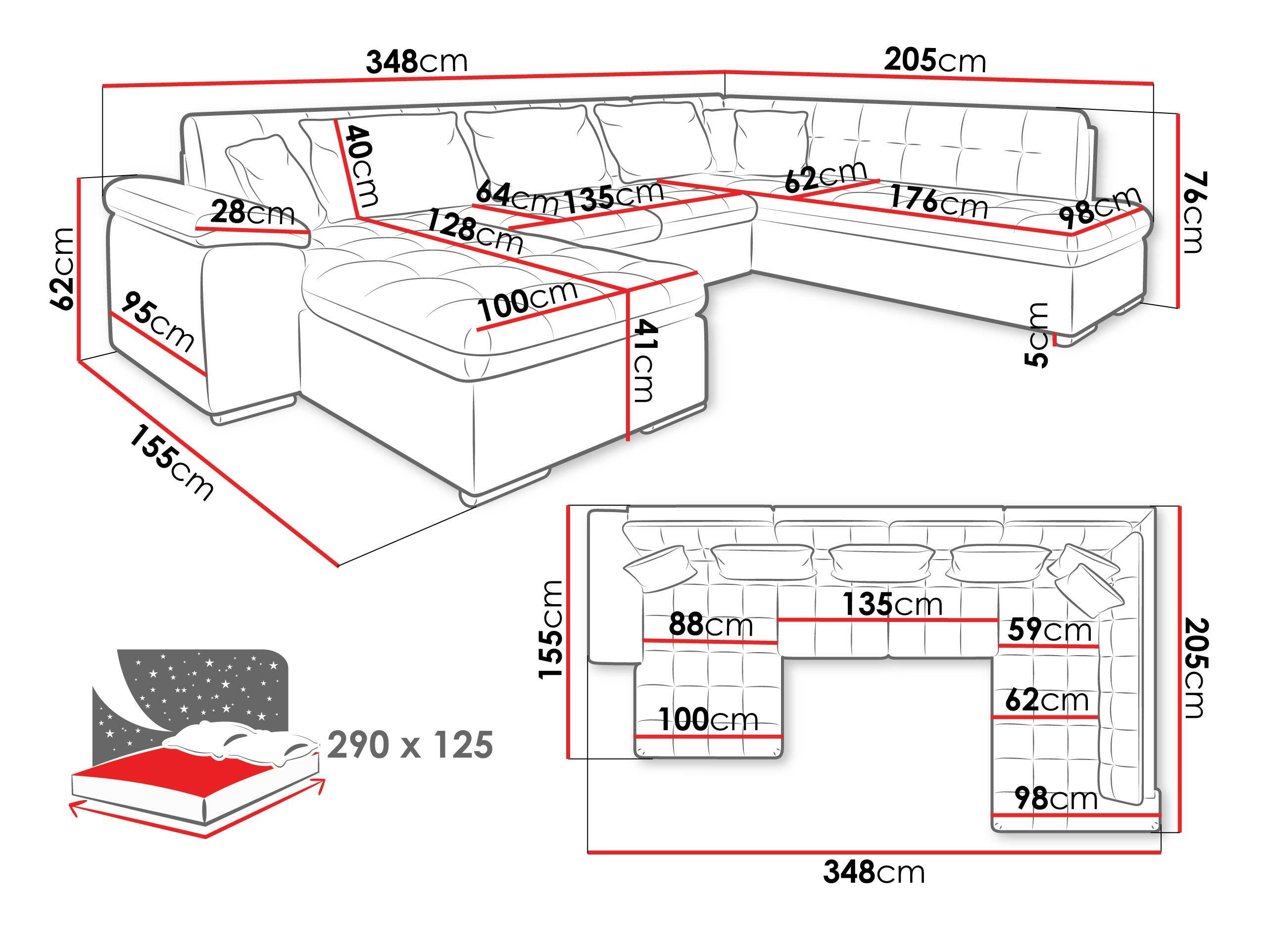 Corner sofa Comfivo Gemma IV (Soft 017 + Lux 05 + Lux 06)