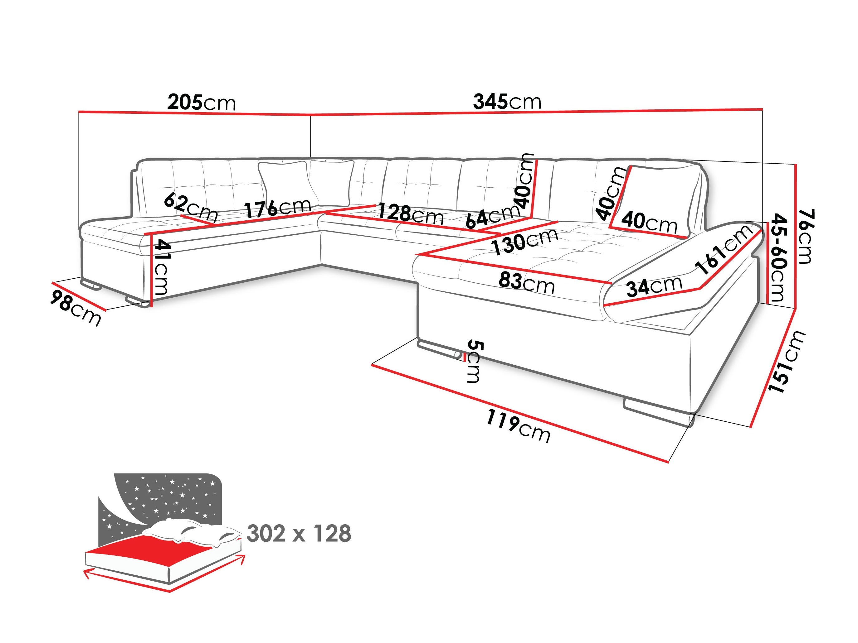 Corner sofa Comfivo Tilia (Lux 03)