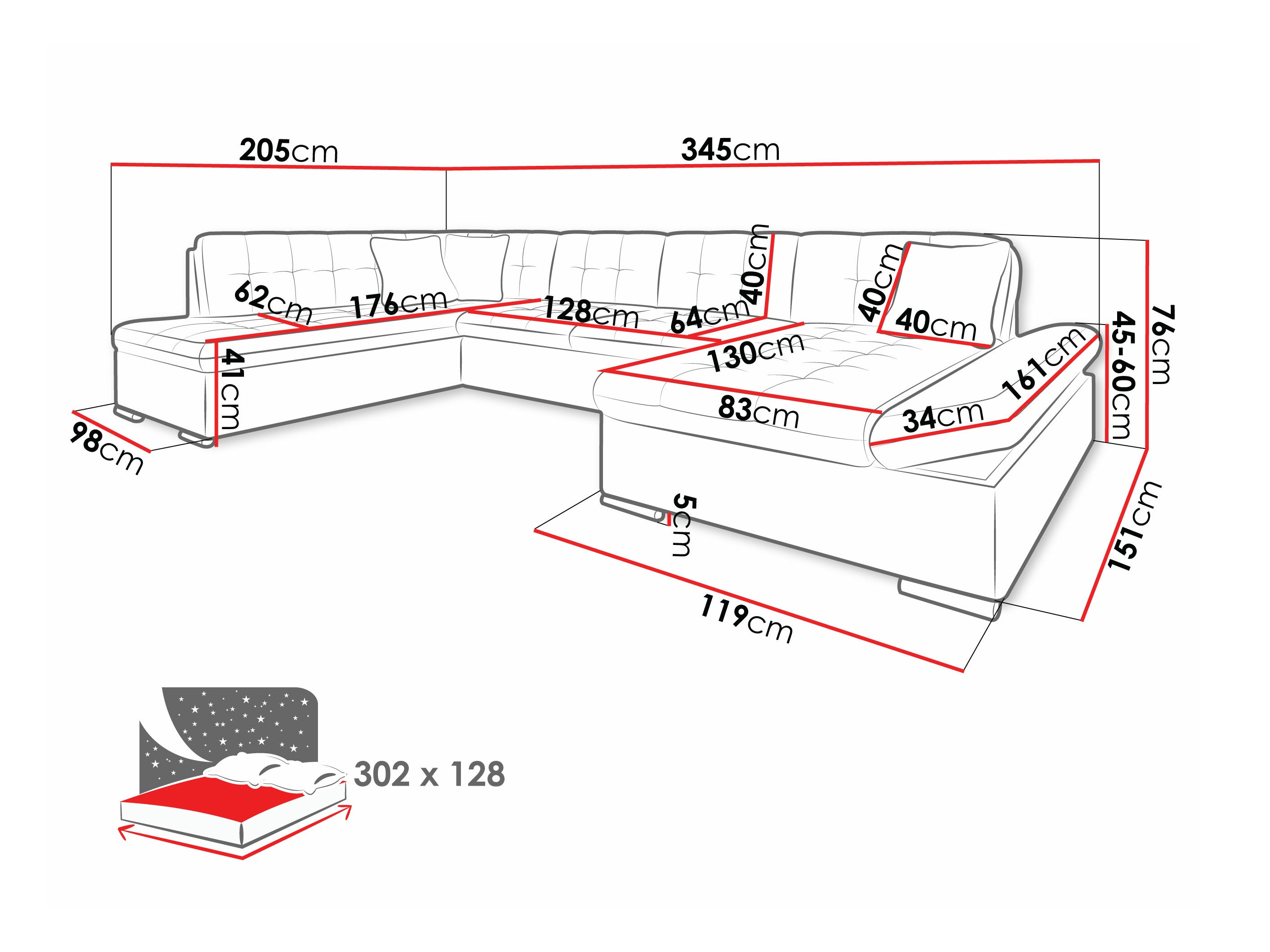 Corner sofa Comfivo Tilia (Soft 011 + Lux 06 + Lux 05)