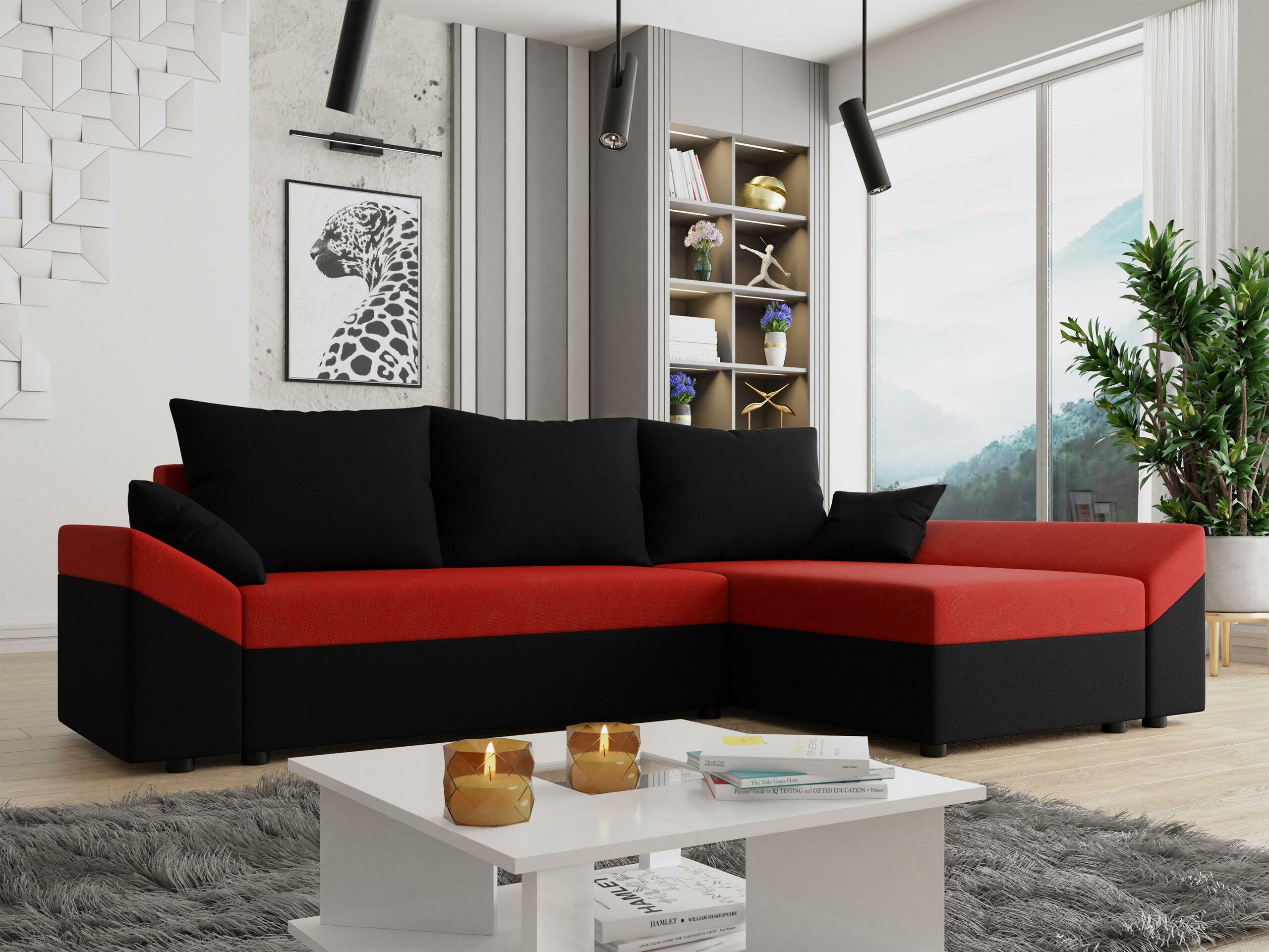 Corner sofa Memphis 104 (Alova 04 + Alova 46)