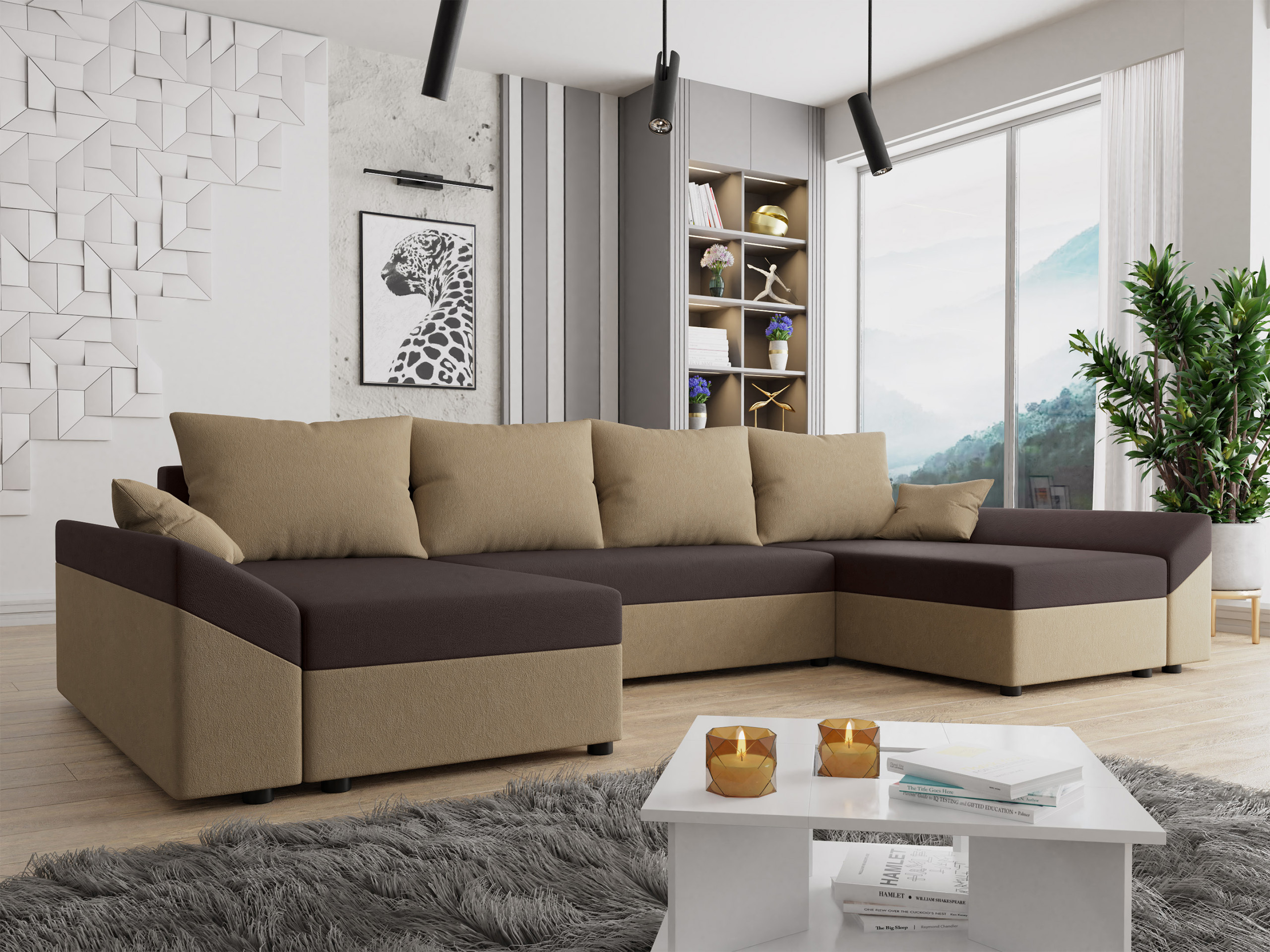 Corner sofa Memphis 105 (Alova 07 + Alova 68)