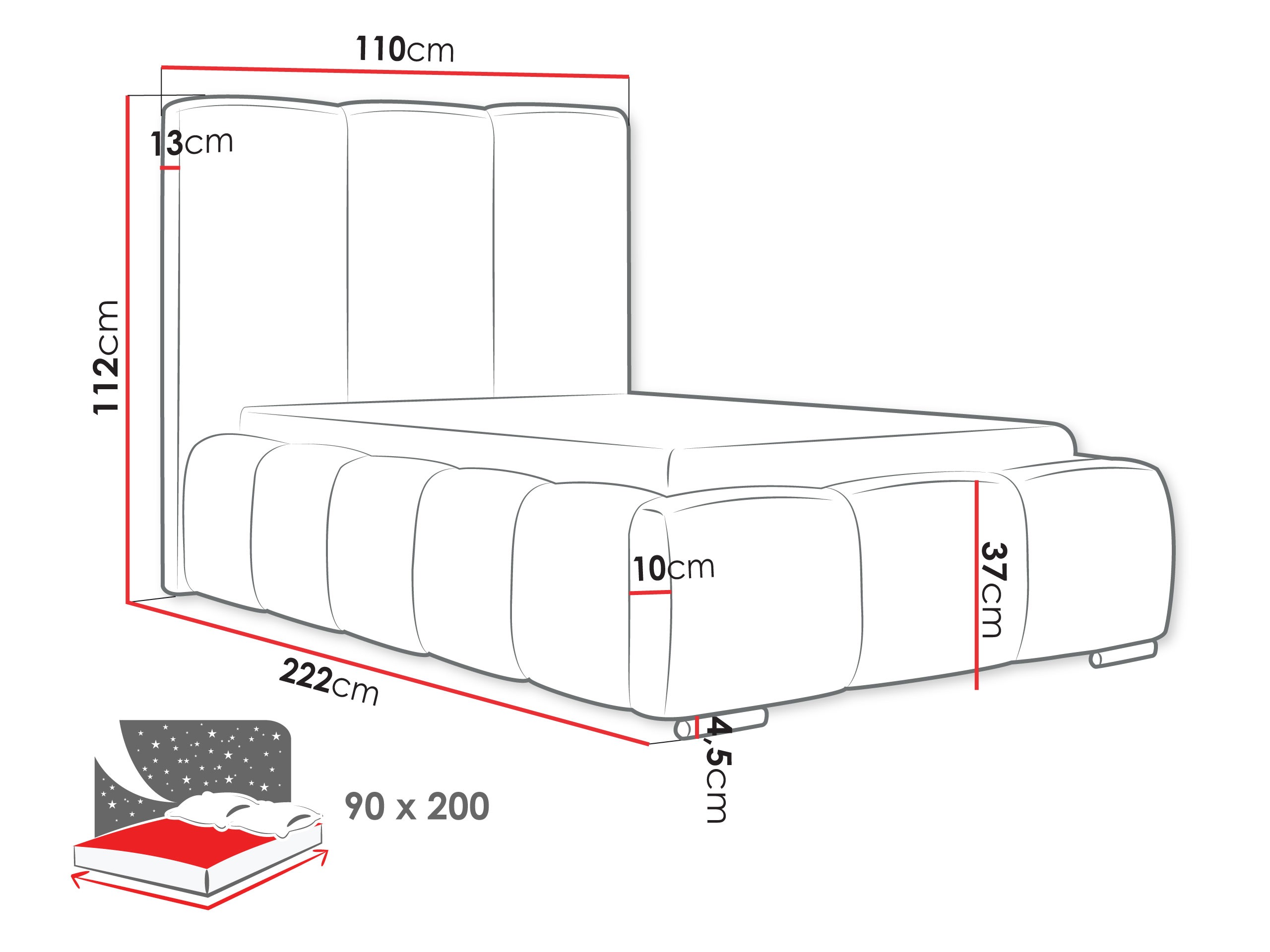 Bed TrendyNest Alceus II (Kronos 07)