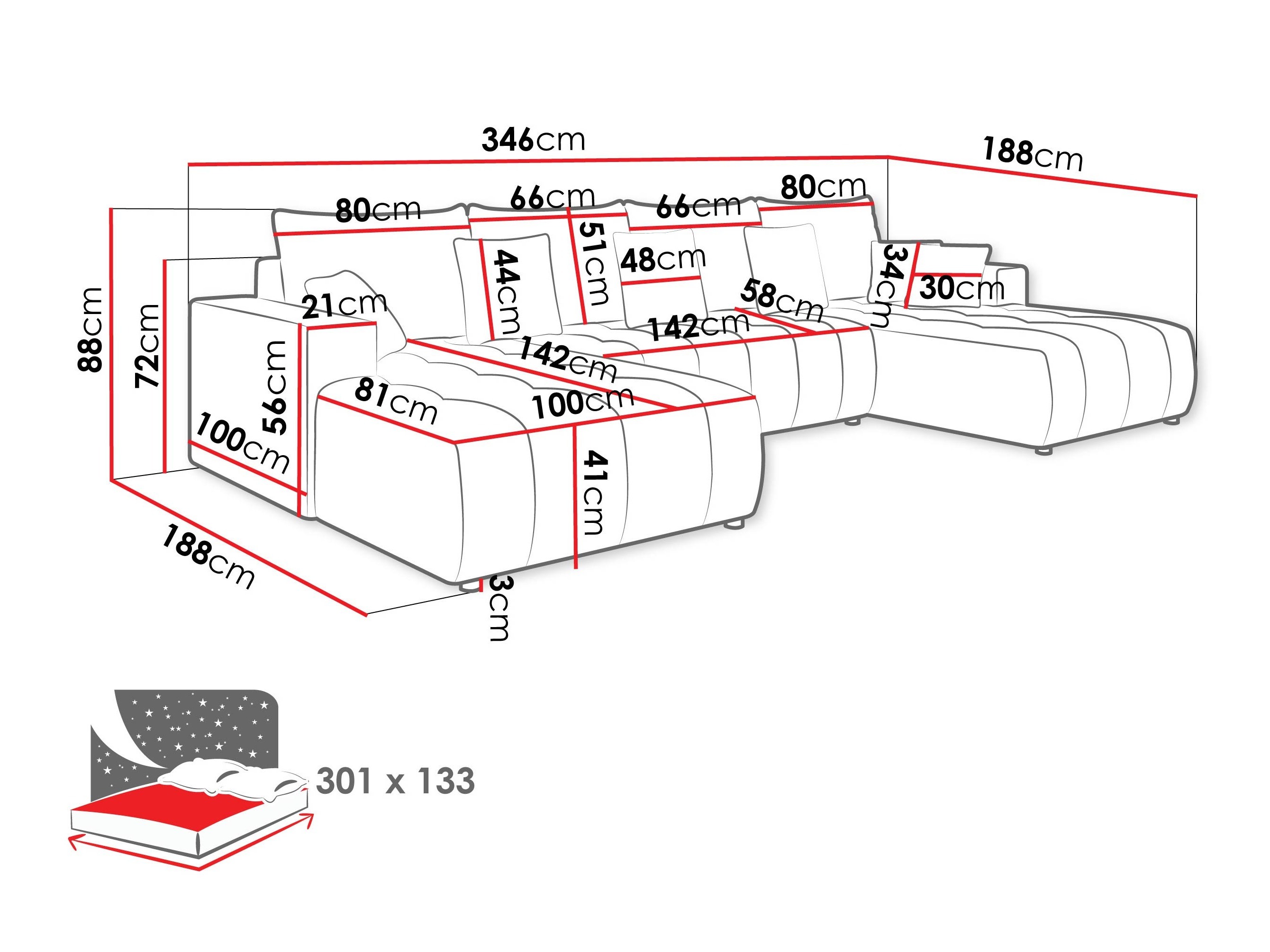 Corner sofa Bountiful 105 (Velo 633)