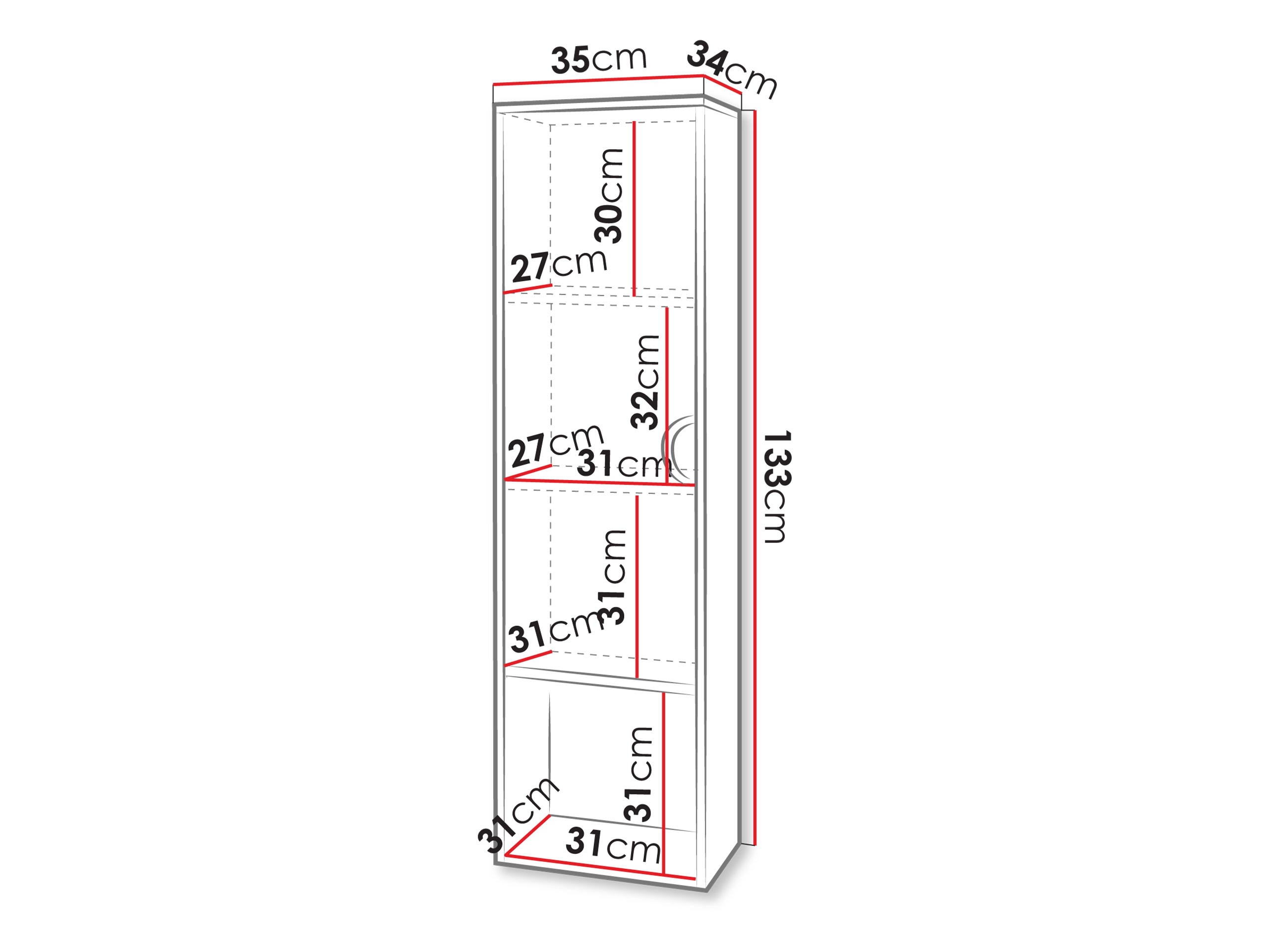 Wall-mounted bathroom cabinet Sodalis (Black)