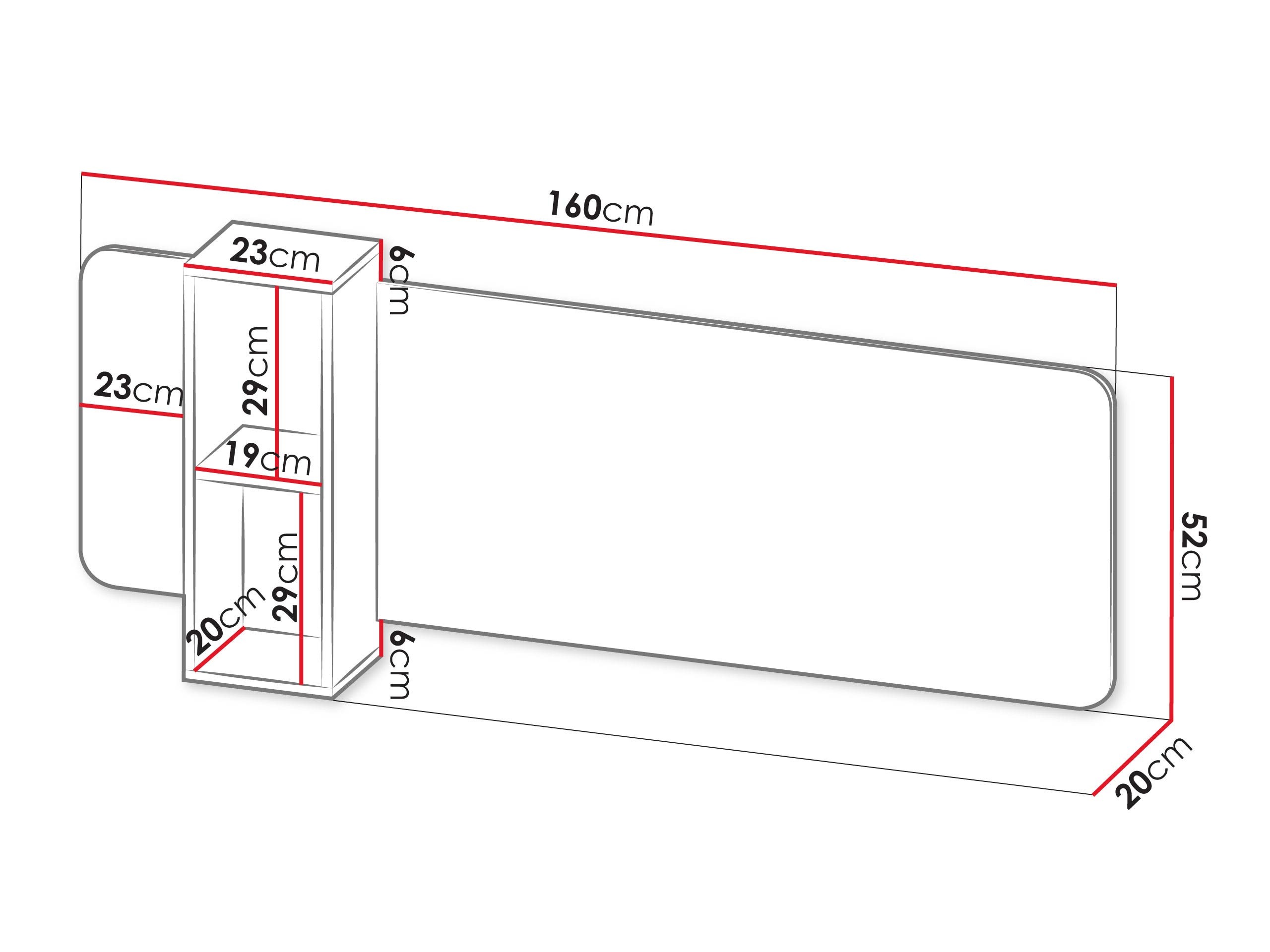 Wall shelf Oratio (Cashmere)