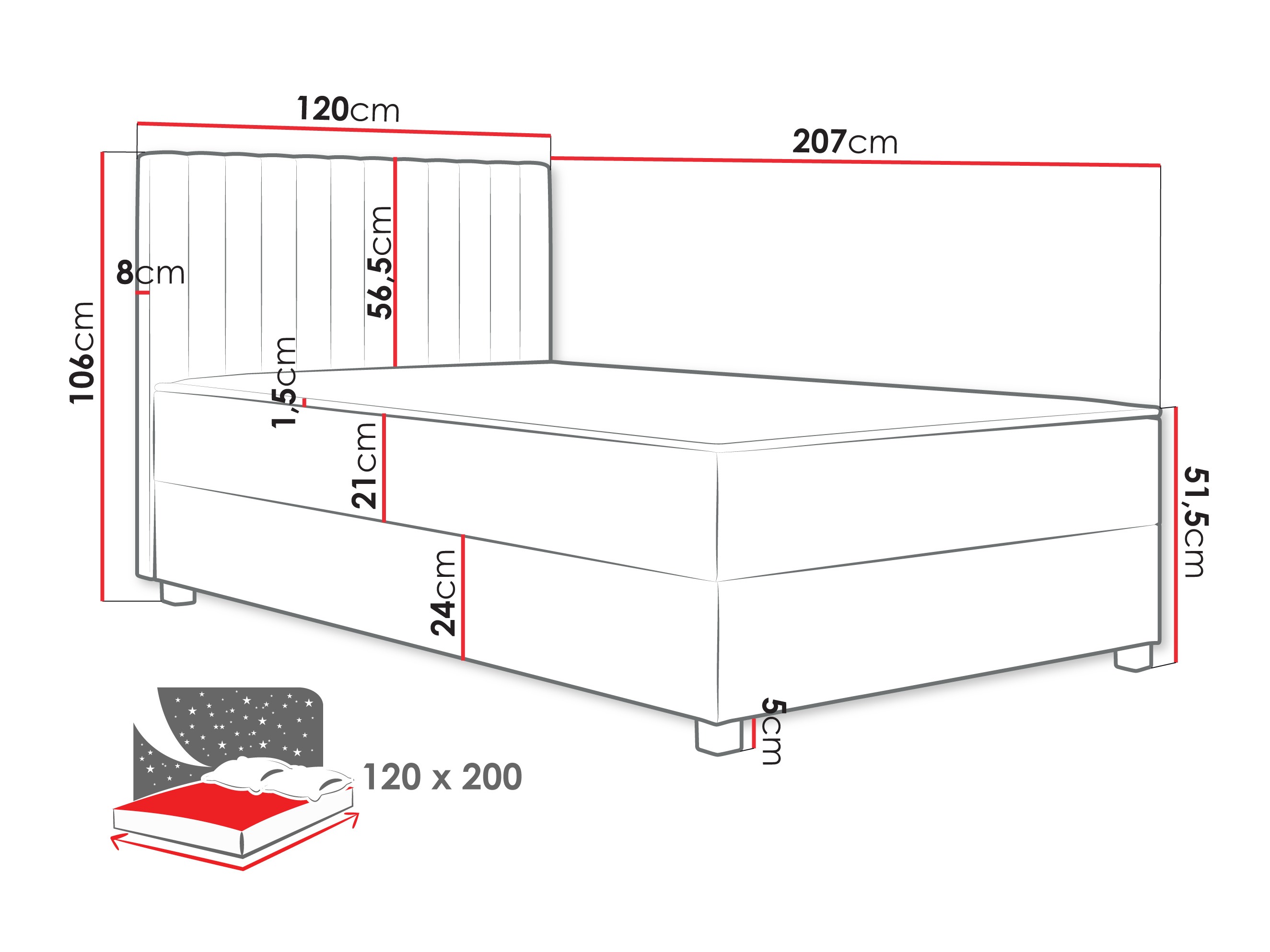 Continental bed Soral (Manila 02)